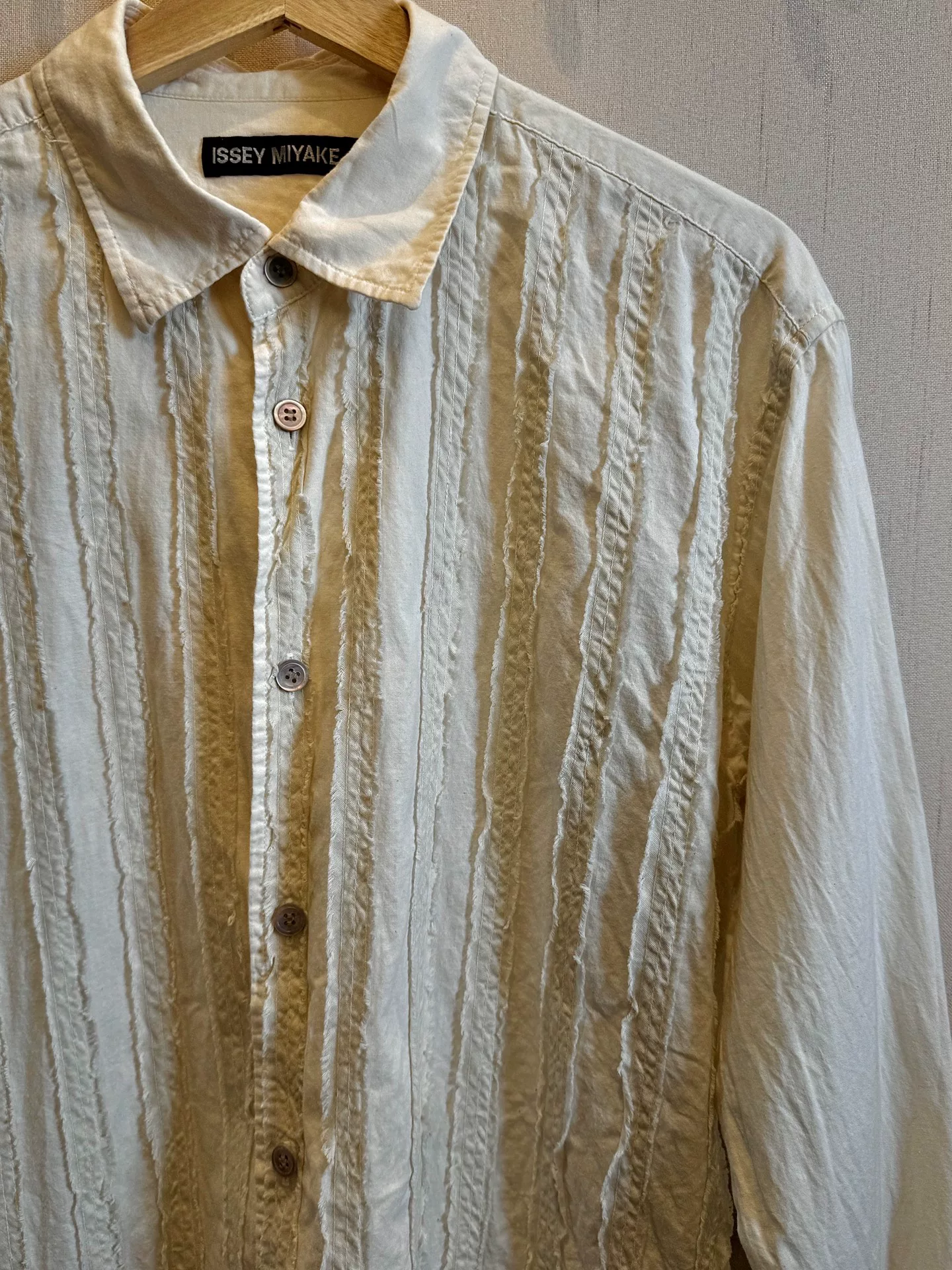 Issey Miyake Shell Button Shirt — front