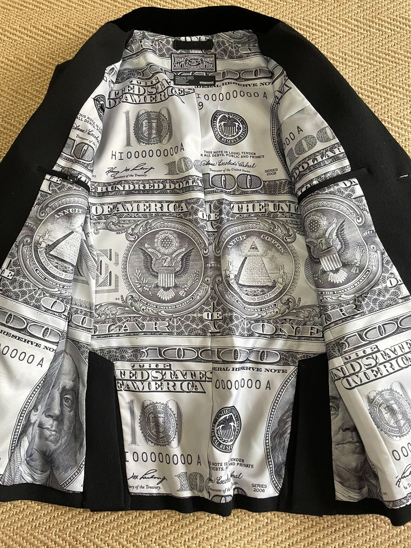 NEIGHBORHOOD Early Wool Blazer Jacket — back