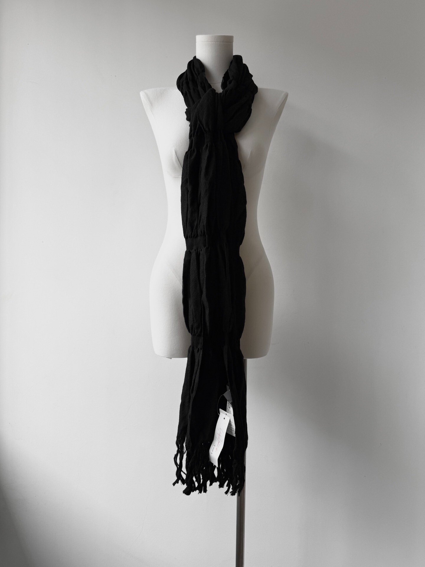 Yohji Yamamoto Noir 19AW Fringed Scarf
