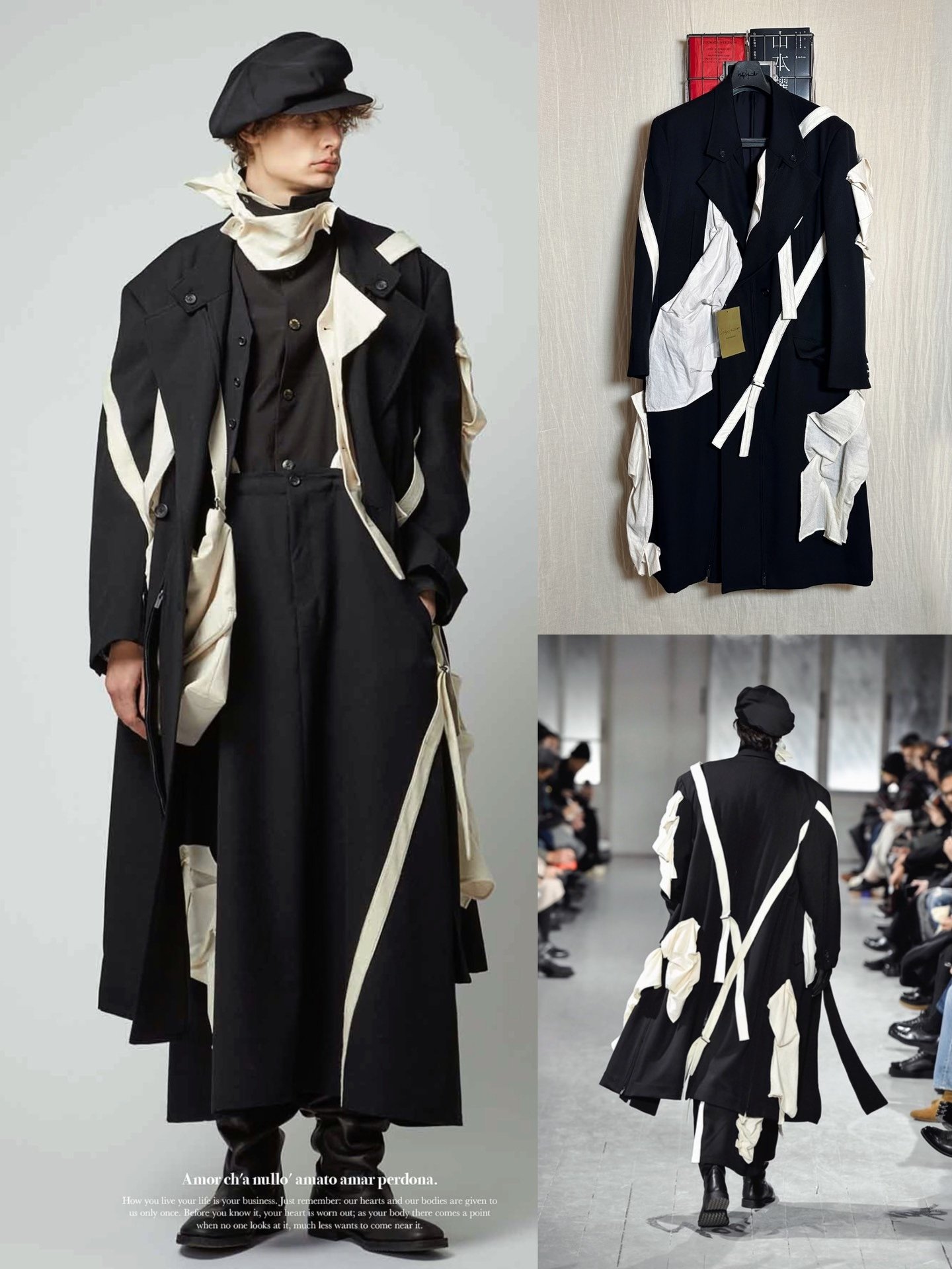 Yohji Yamamoto 23AW Black White Coat
