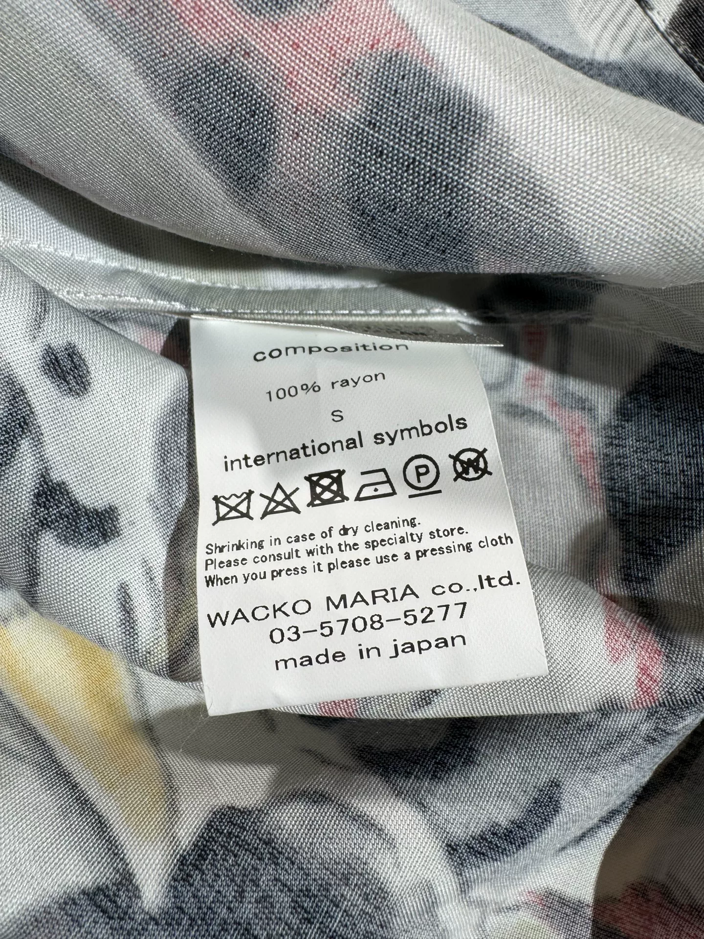 Wacko Maria Tim Lehi Hawaiian Print Shirt — detail