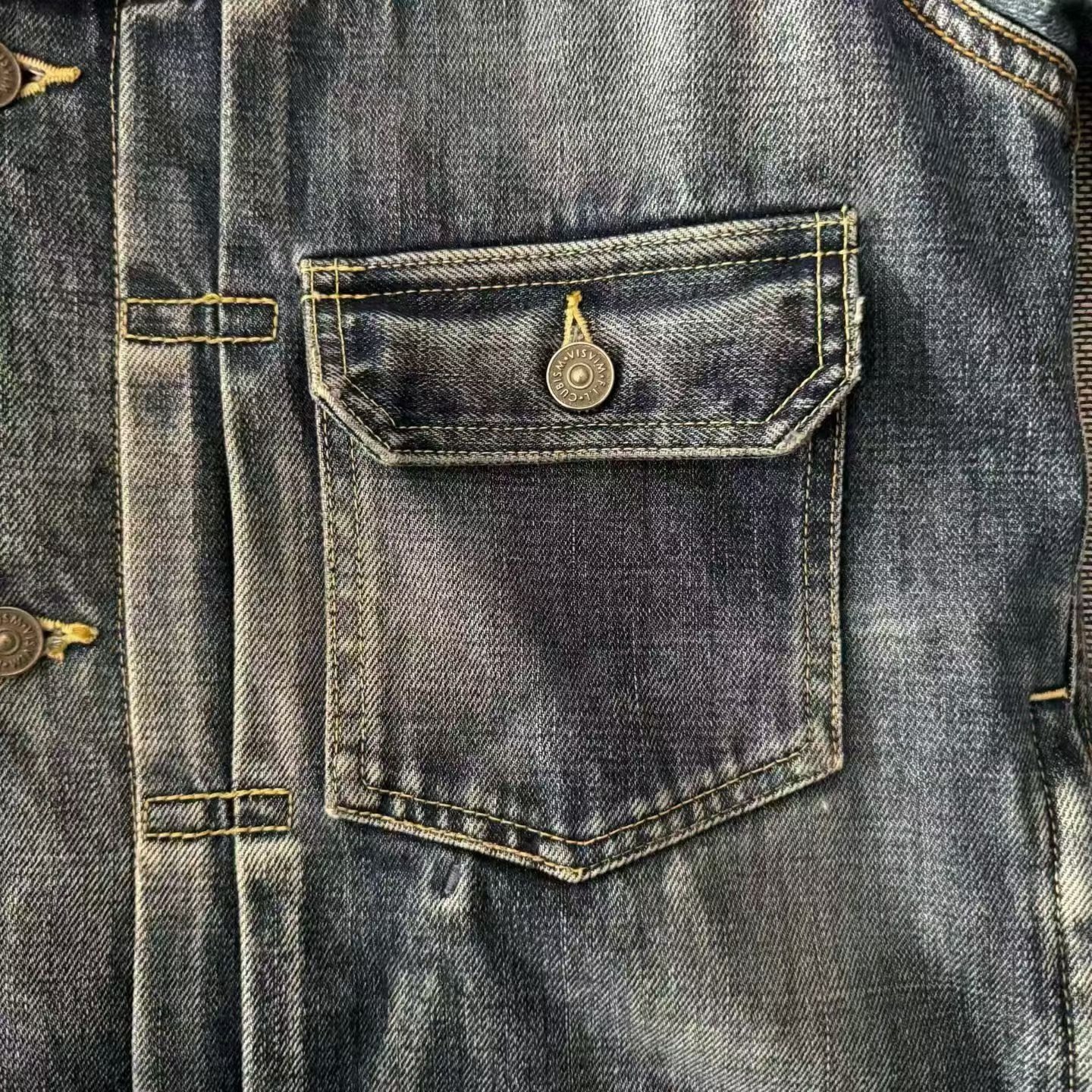 Visvim 12AW Type 1 Damaged Denim Jacket — label
