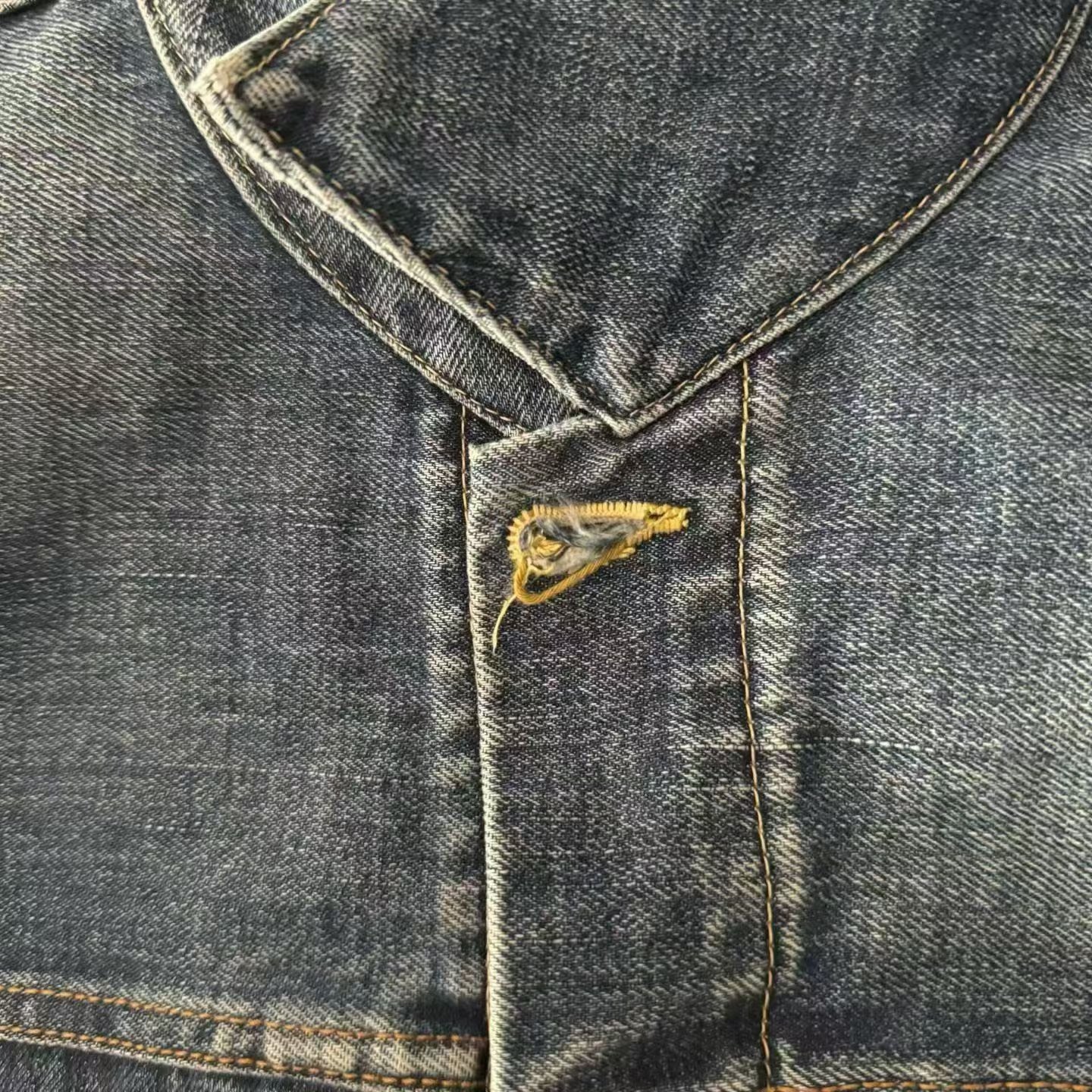 Visvim 12AW Type 1 Damaged Denim Jacket — back