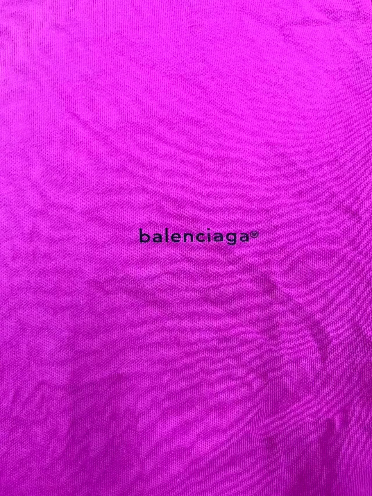Balenciaga Pink Small Logo Short-Sleeve T-Shirt — detail