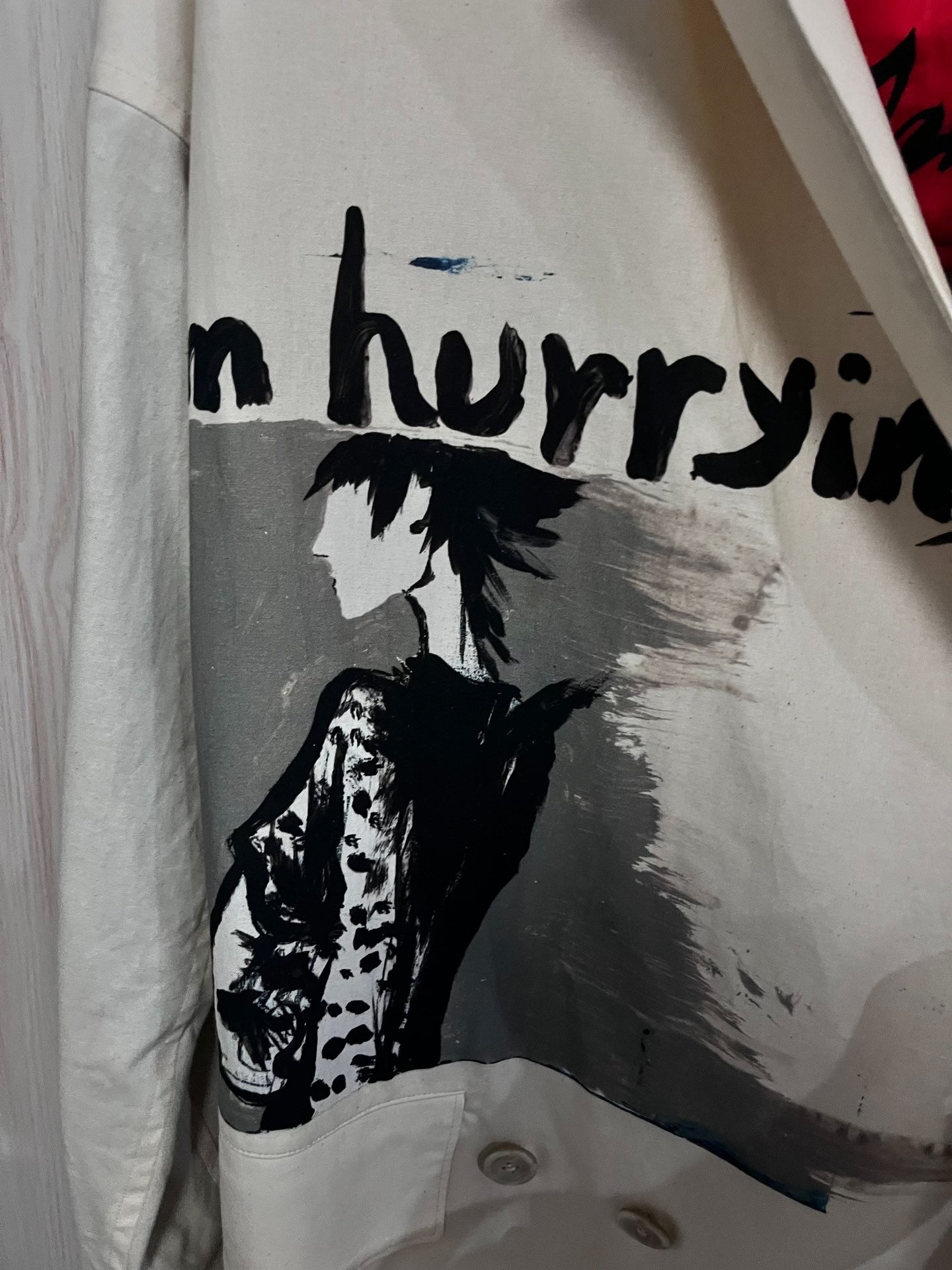 Yohji Yamamoto 17SS Beige Blazer Jacket — detail