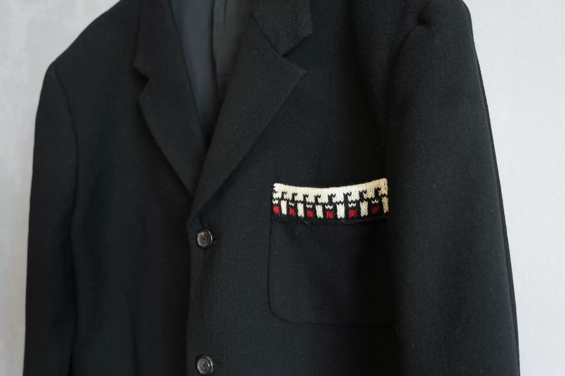 Yohji Yamamoto 89AW Note Patchwork Jacket — front