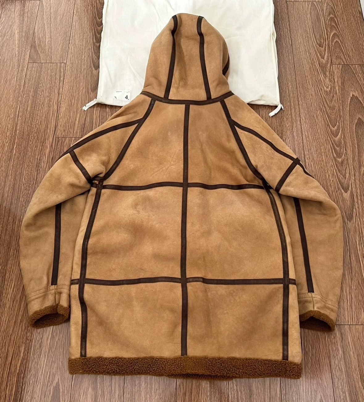 visvim 18AW Hudson Suede Fur-Lined Jacket — front