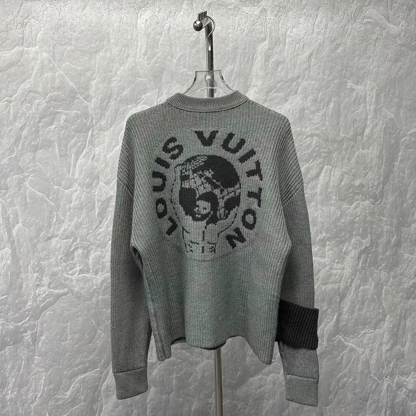 Louis Vuitton Globe Letter Knit Sweater