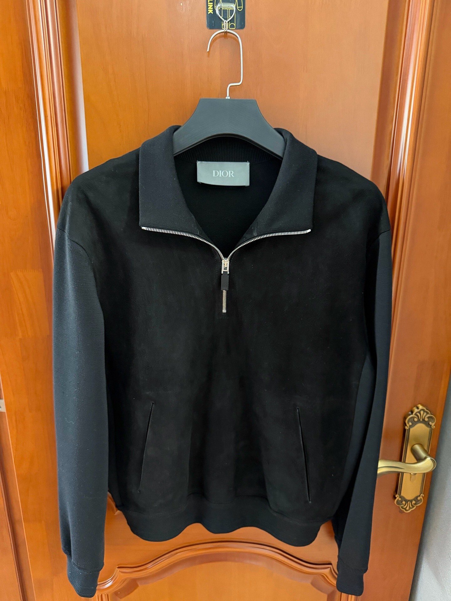 Dior Half-Zip Suede Patchwork Jacket