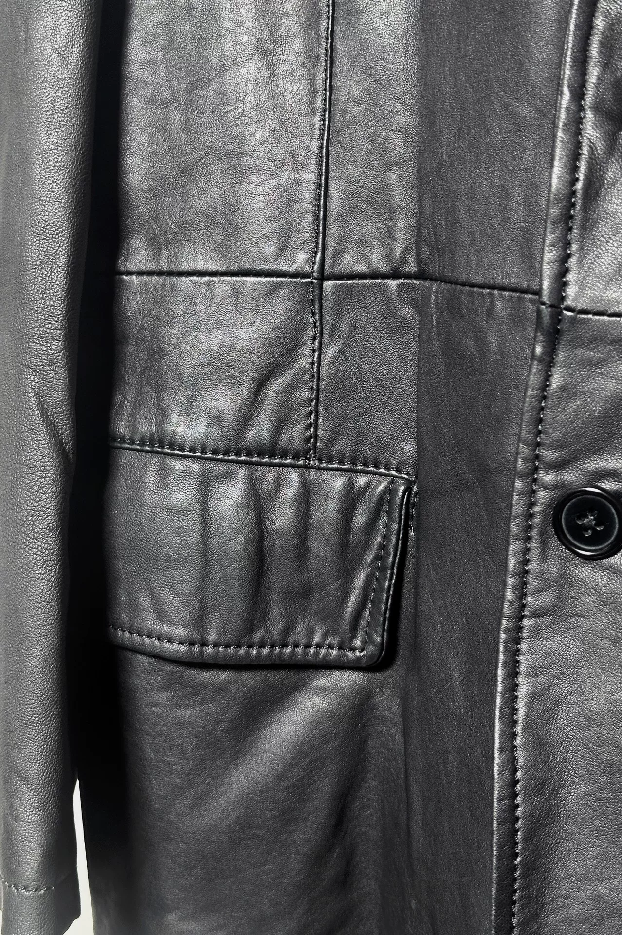 Yohji Yamamoto Lambskin Gun Lapel Blazer — back