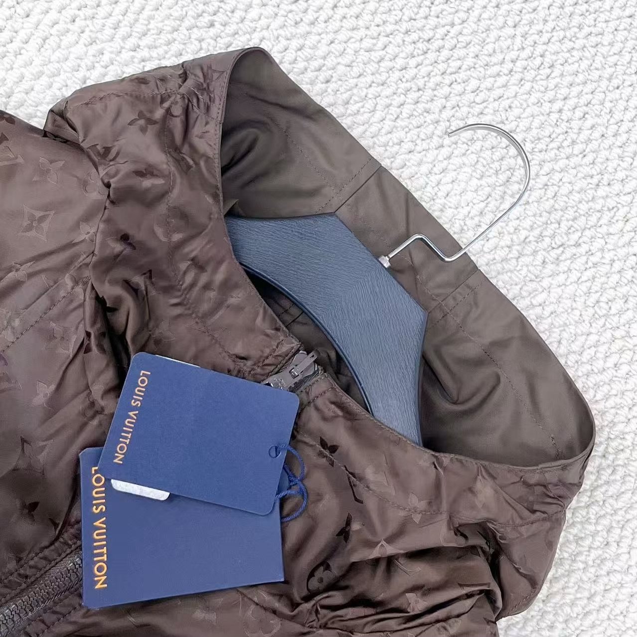 Louis Vuitton Dark Brown All-Over Print Windbreaker — back