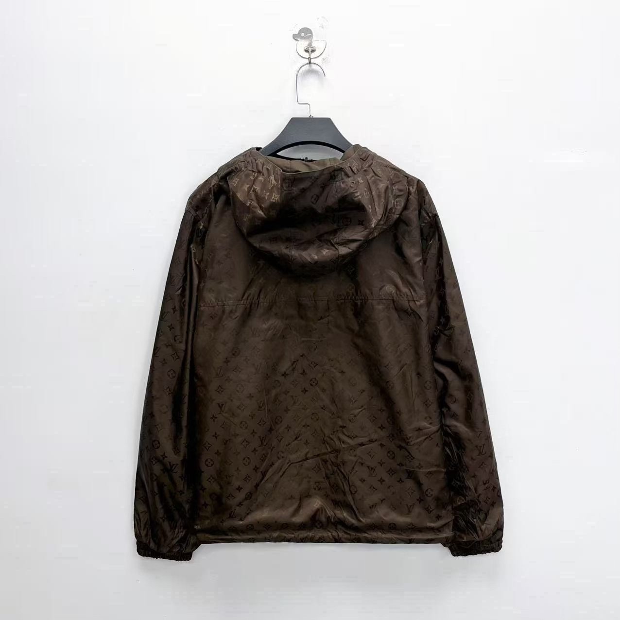 Louis Vuitton Dark Brown All-Over Print Windbreaker — front