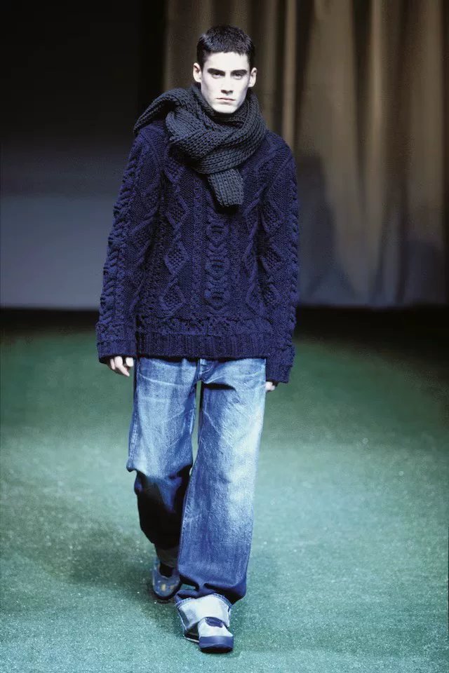 Yohji Yamamoto 02AW Hand-Knitted Scarf — back