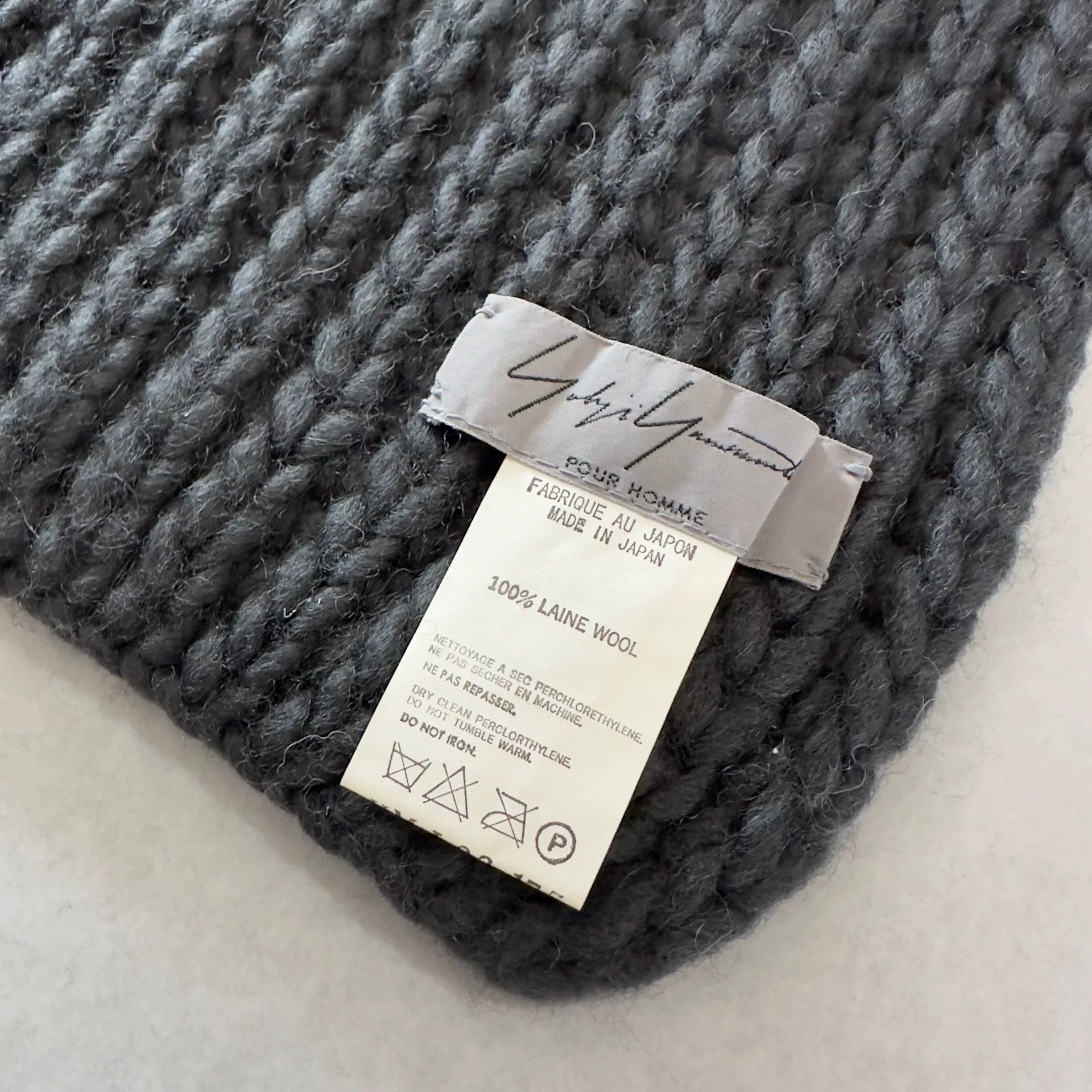 Yohji Yamamoto 02AW Hand-Knitted Scarf — front