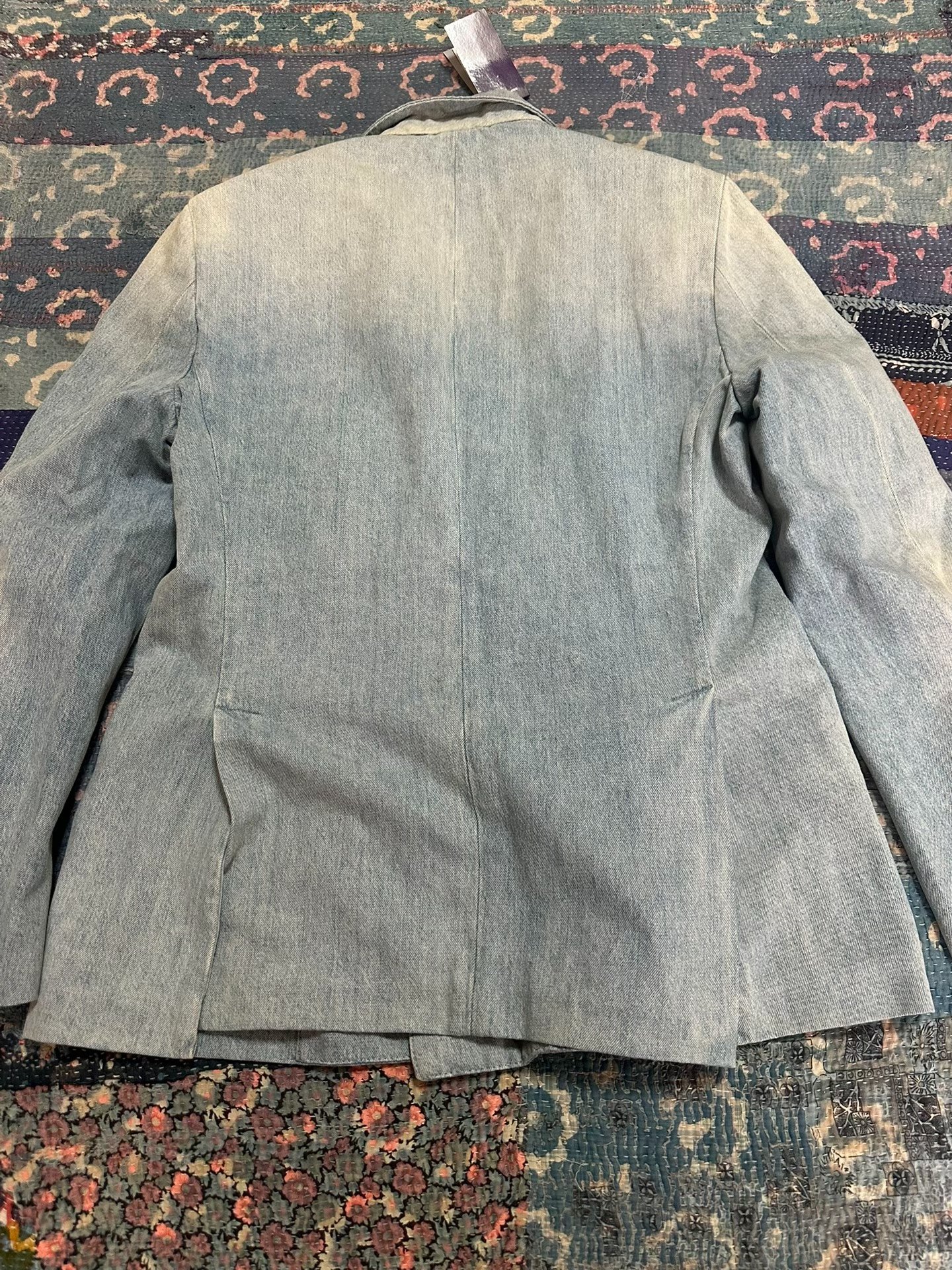 Ralph Lauren Purple Label Denim Double-Breasted Blazer — front