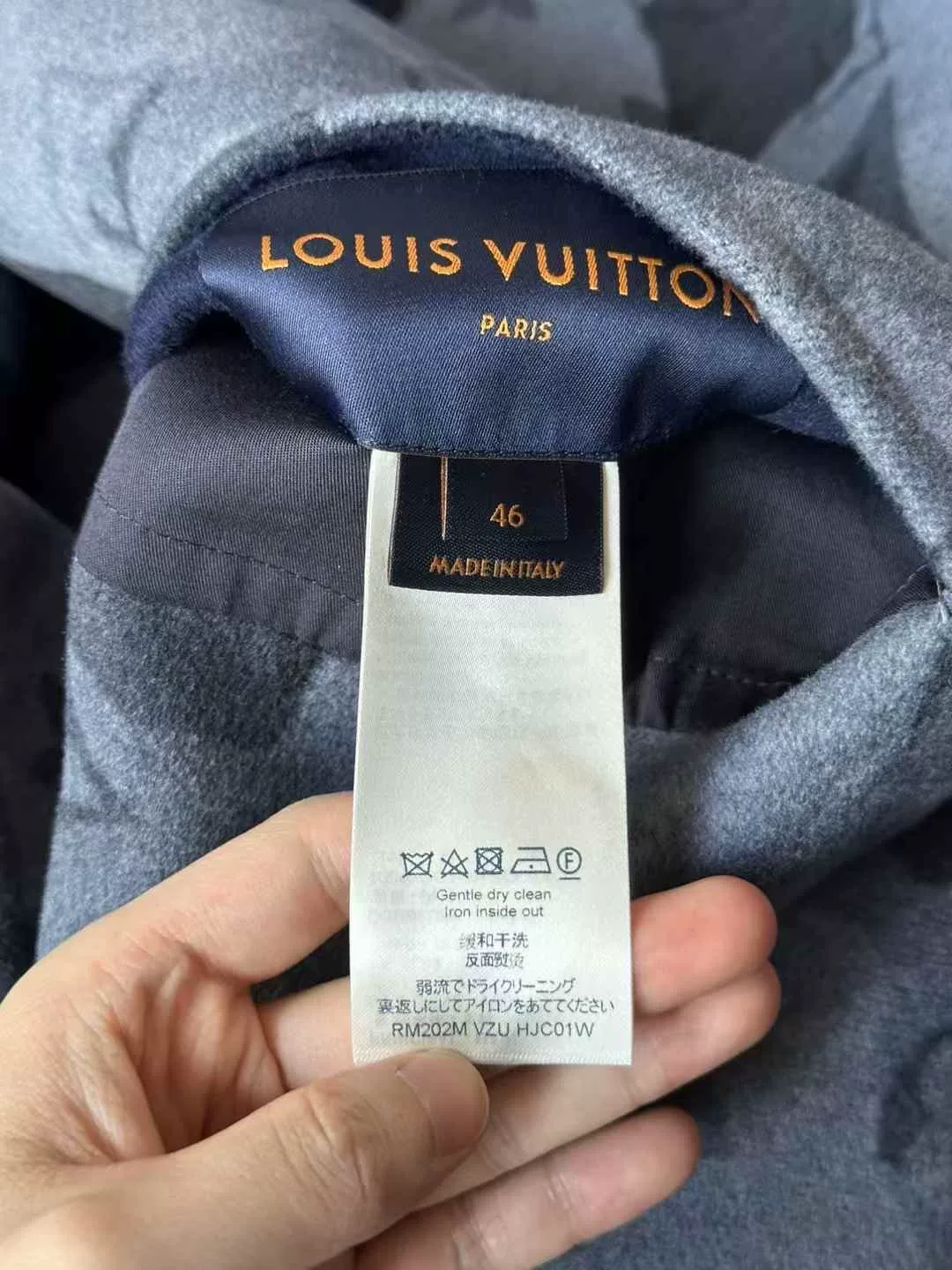 Louis Vuitton Camouflage Reversible Coat — label