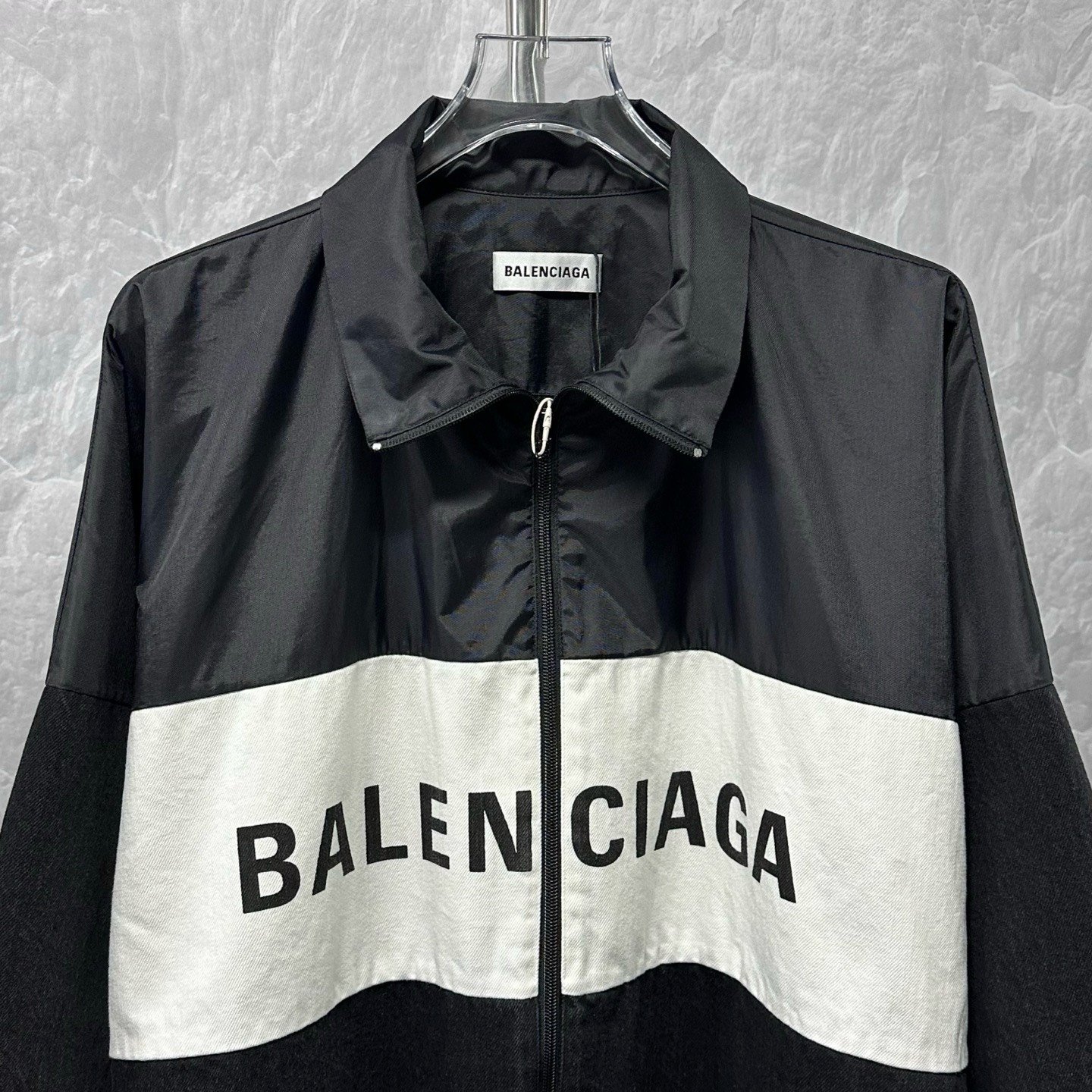 Balenciaga Logo Print Zip Jacket — front