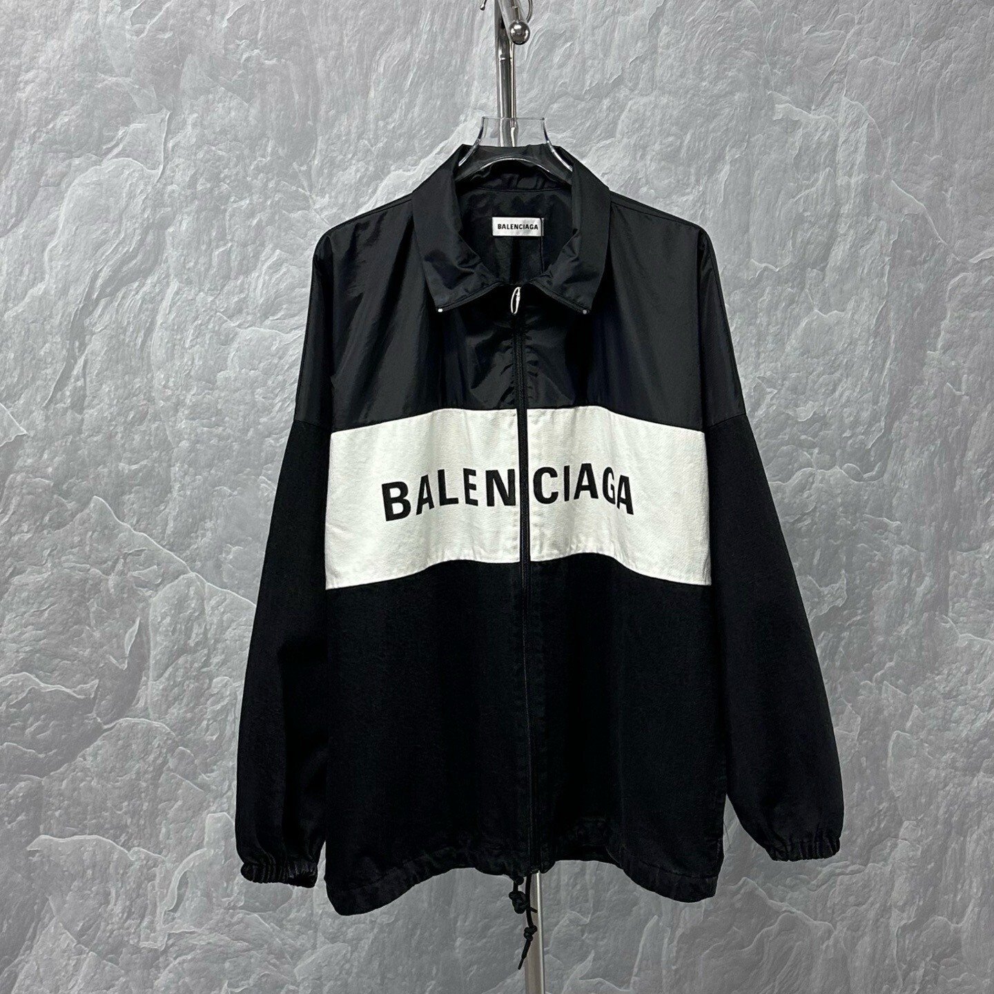 Balenciaga Logo Print Zip Jacket