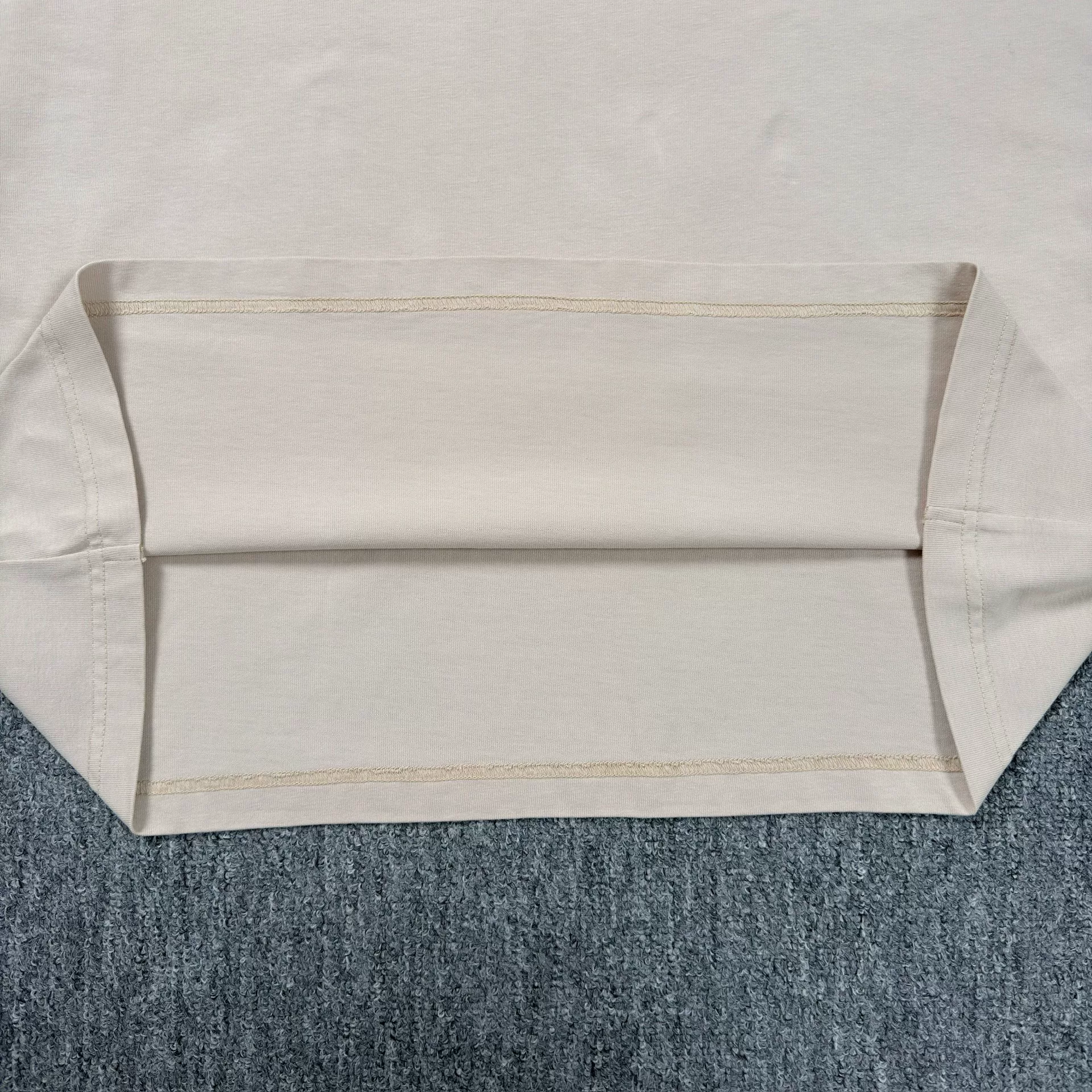 Balenciaga Beige Embroidery Short-Sleeve T-Shirt — back