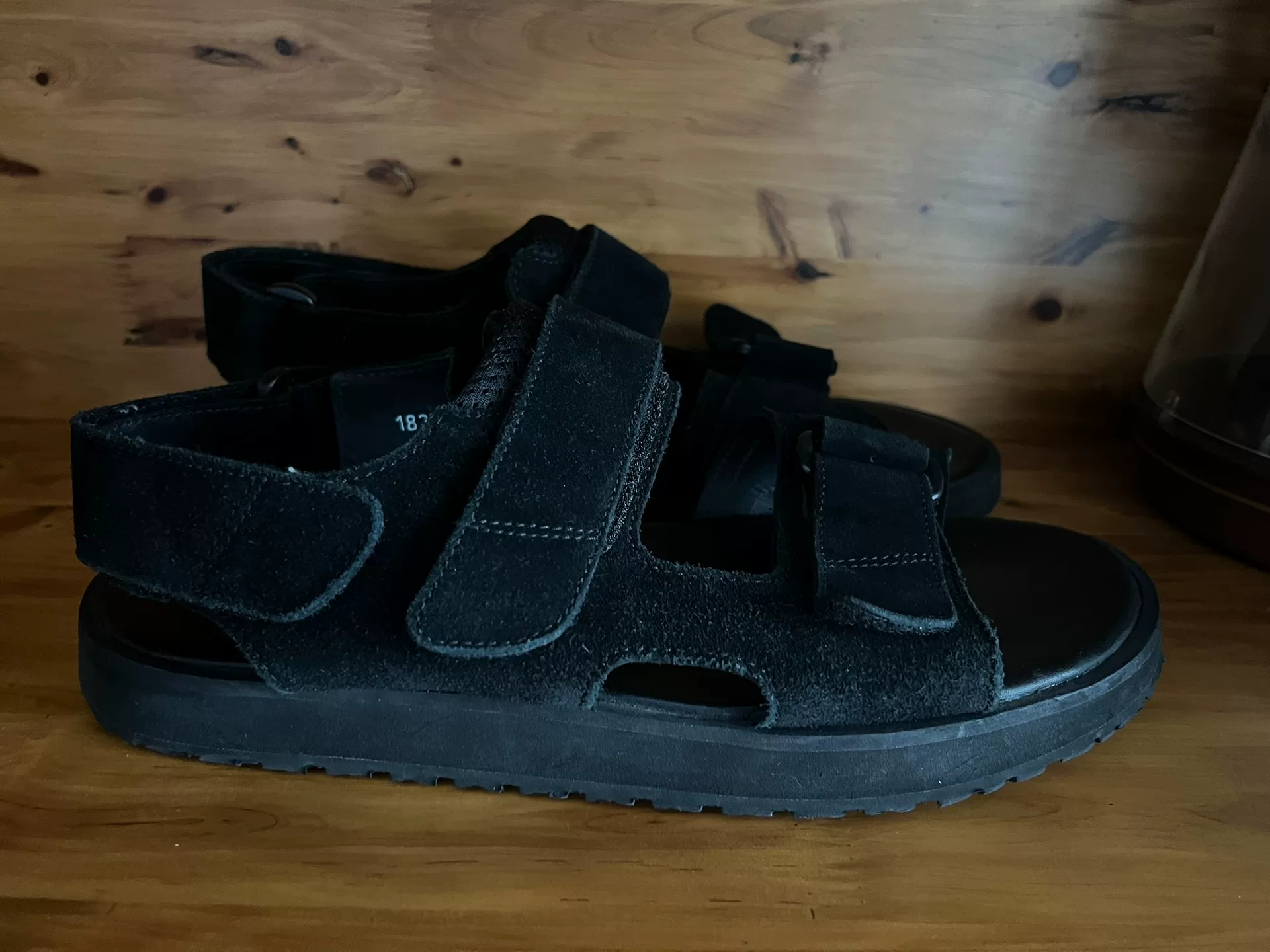 Reproduction of Found British Military Sandal — label