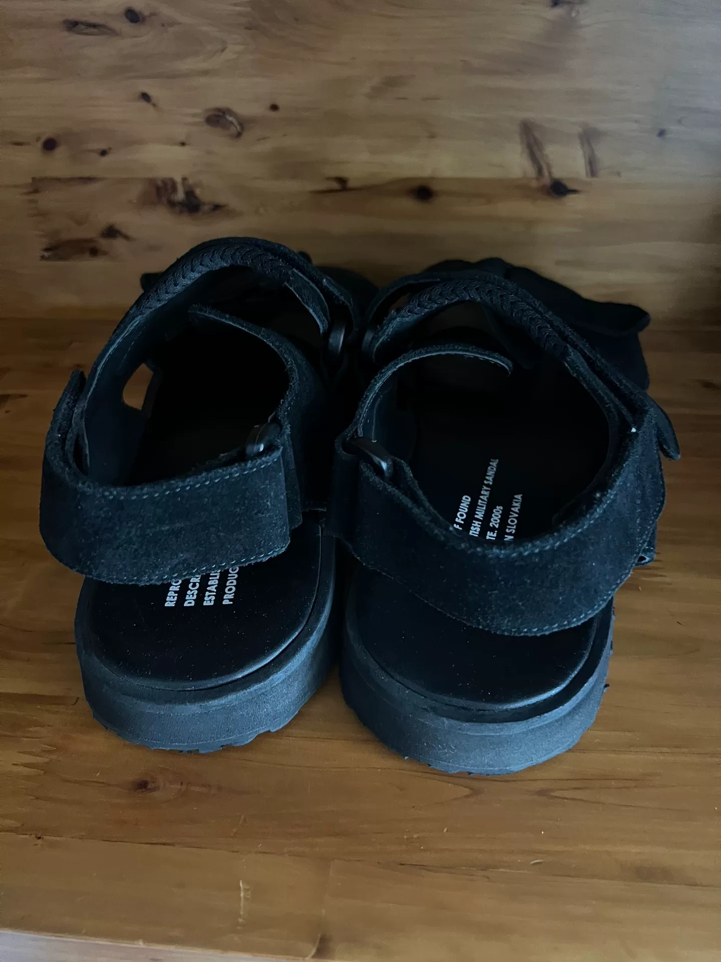 Reproduction of Found British Military Sandal — back