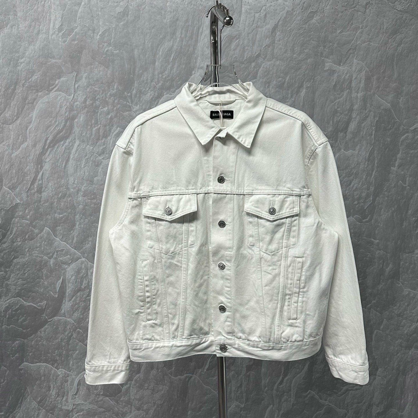 Balenciaga Embroidered Letter Denim Jacket