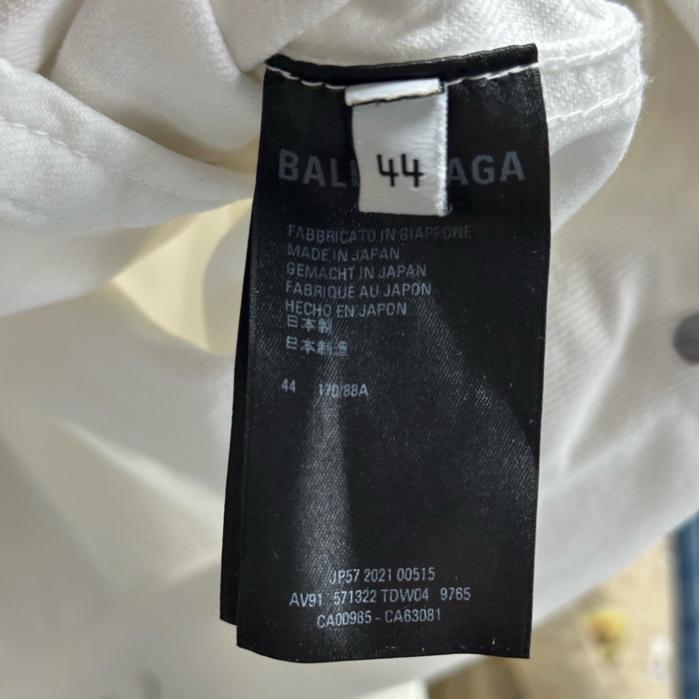 Balenciaga Embroidered Letter Denim Jacket — back