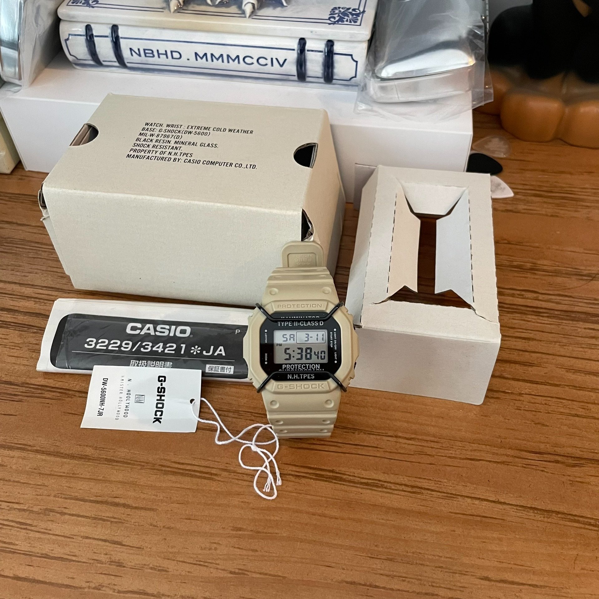 Casio N.HOOLYWOOD DW5600 Small Square — label