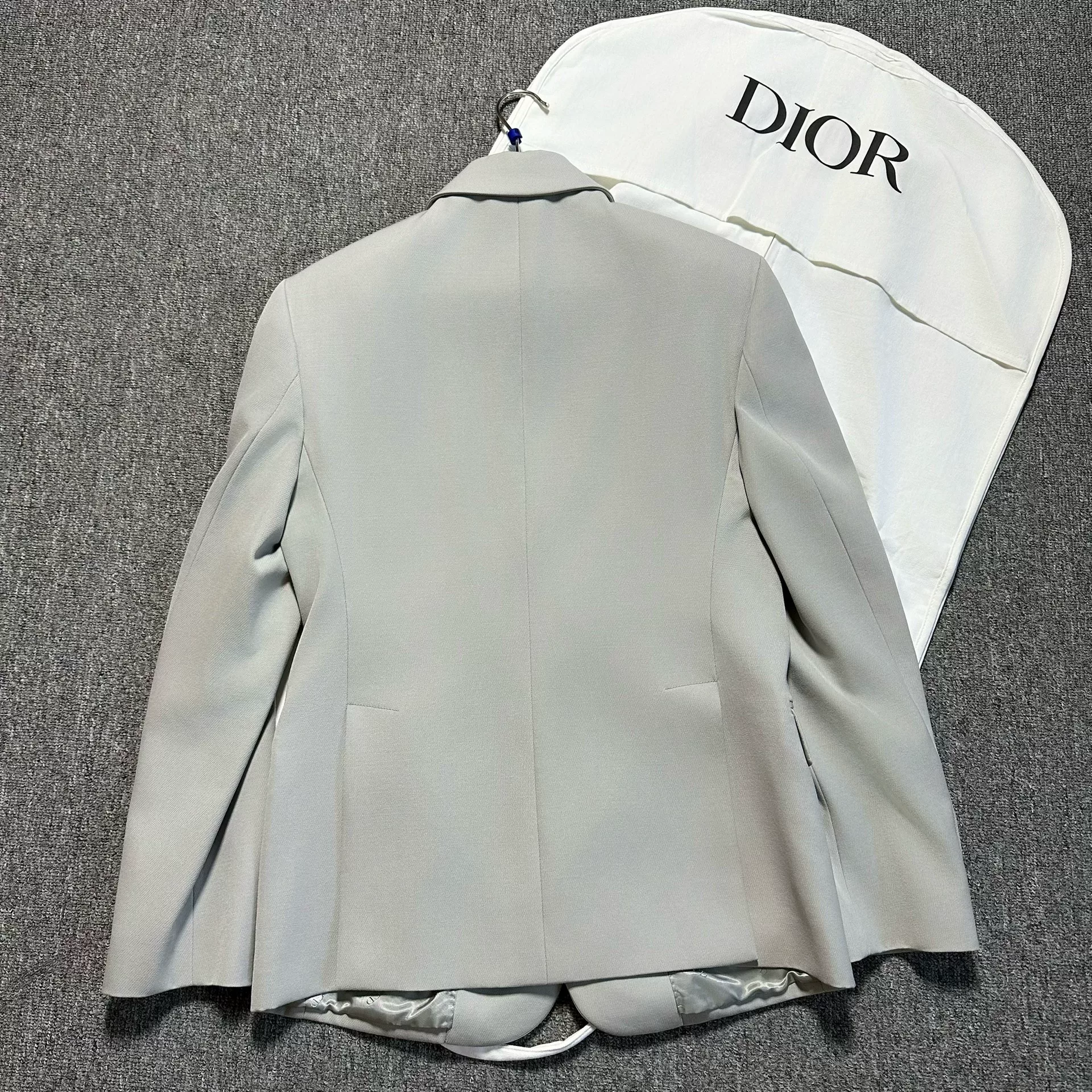 Dior Light Gray Wool Blazer — detail
