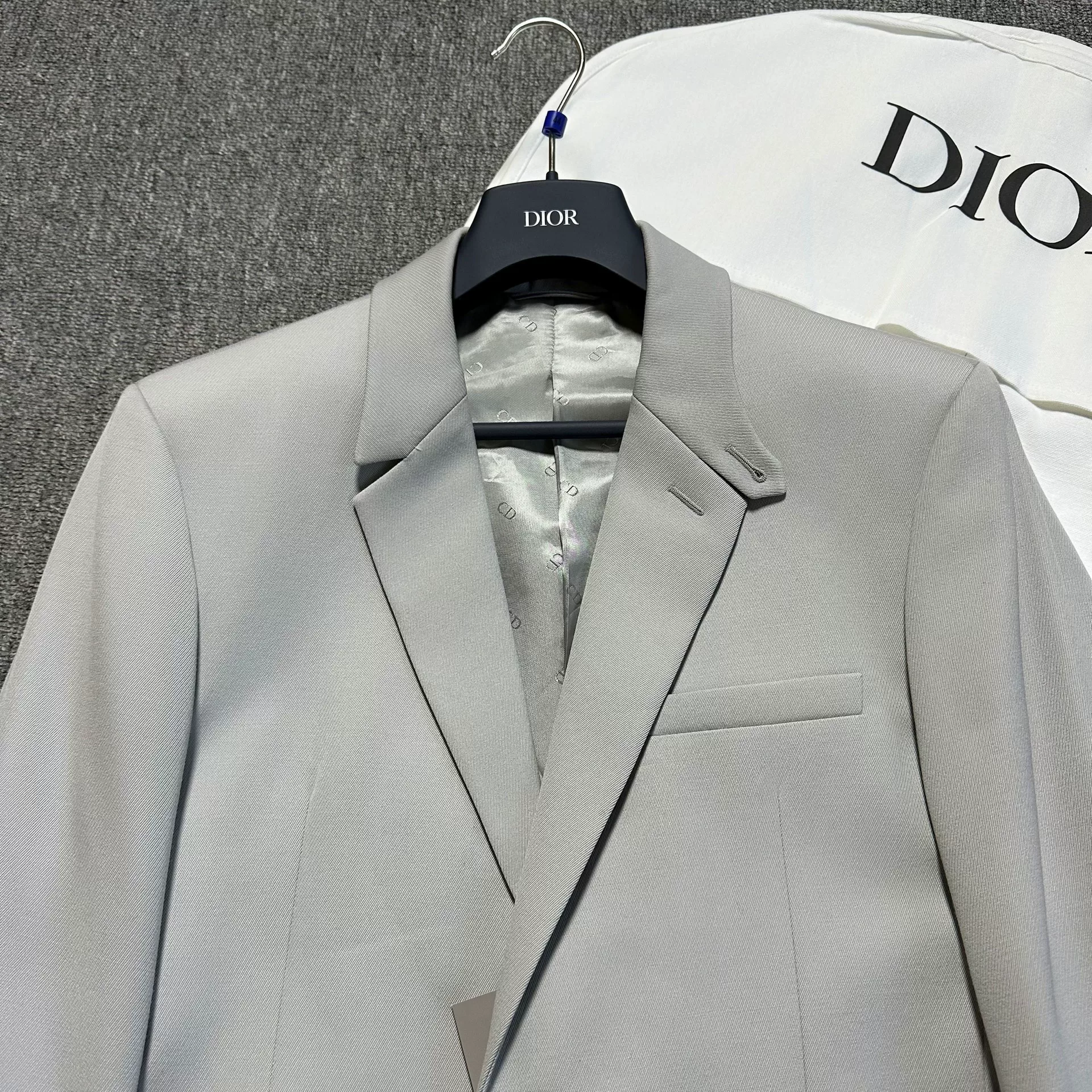 Dior Light Gray Wool Blazer — front