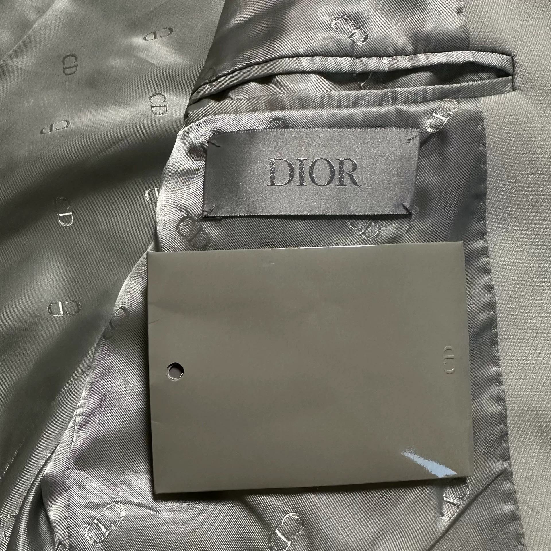 Dior Light Gray Wool Blazer — back