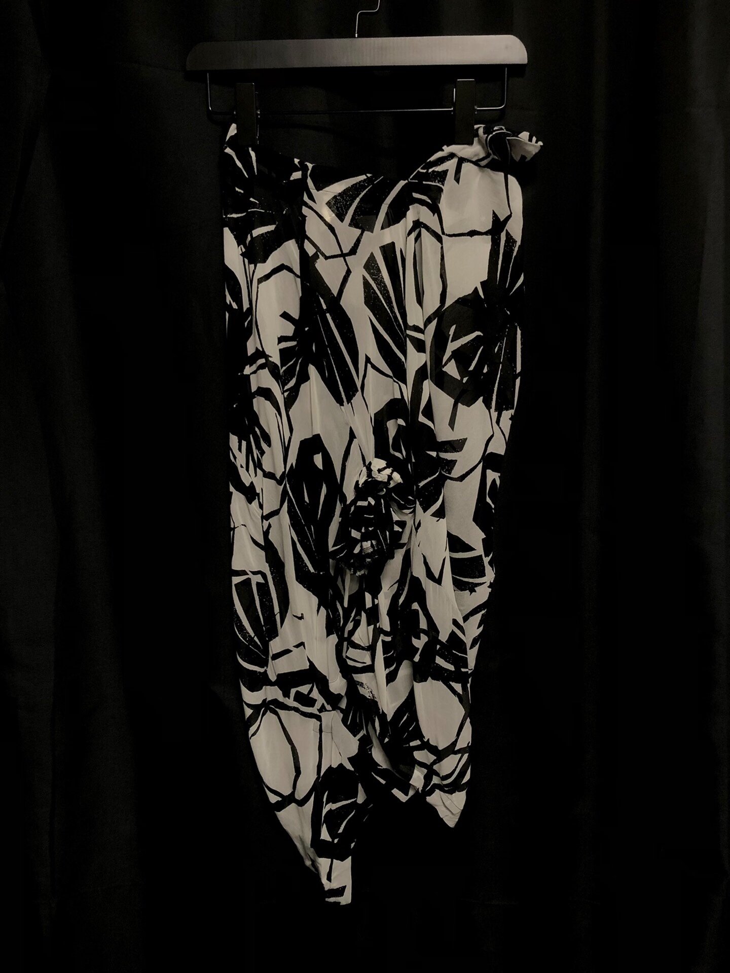Comme des Garçons 80s Floral Deformed Skirt — front