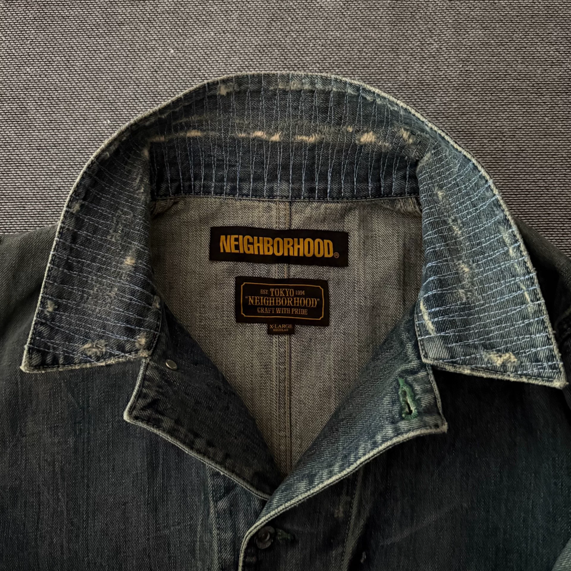 Neighborhood 18aw Savage Denim Jacket — detail