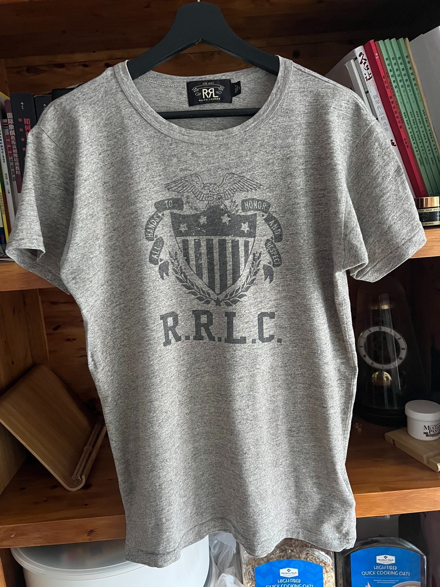 RRL Gray Short-Sleeve Logo T-Shirt — front