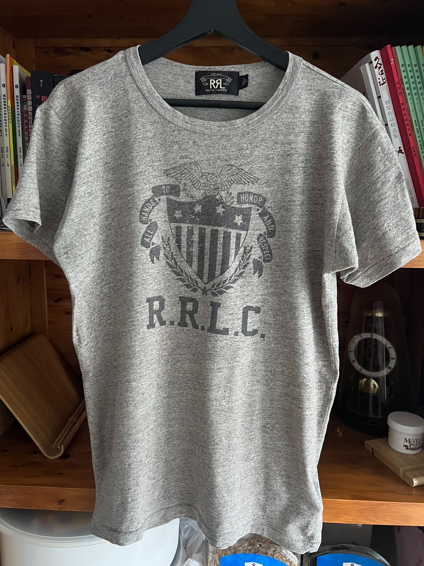 RRL Gray Short-Sleeve Logo T-Shirt