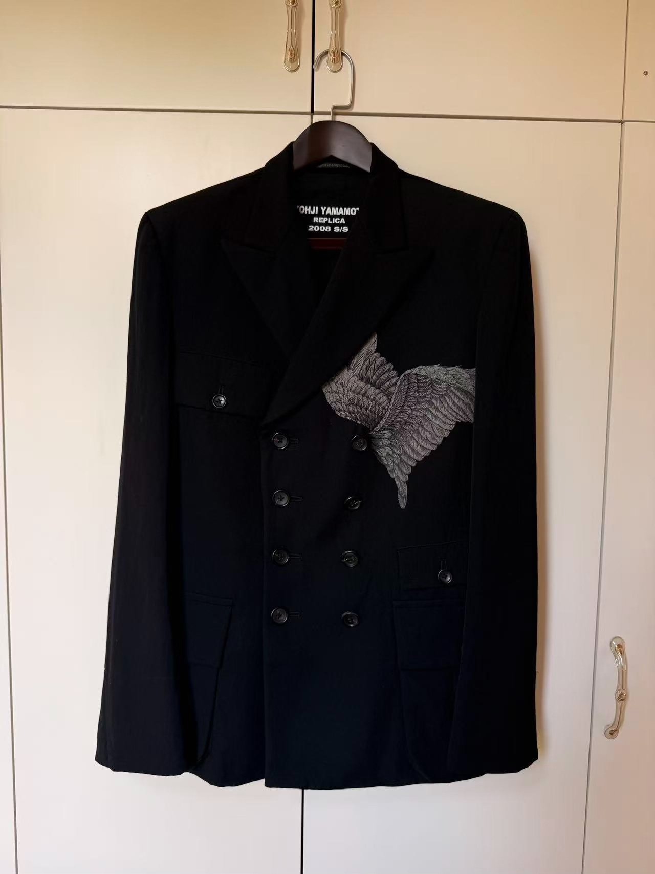 Yohji Yamamoto Double-Breasted Wing Coat