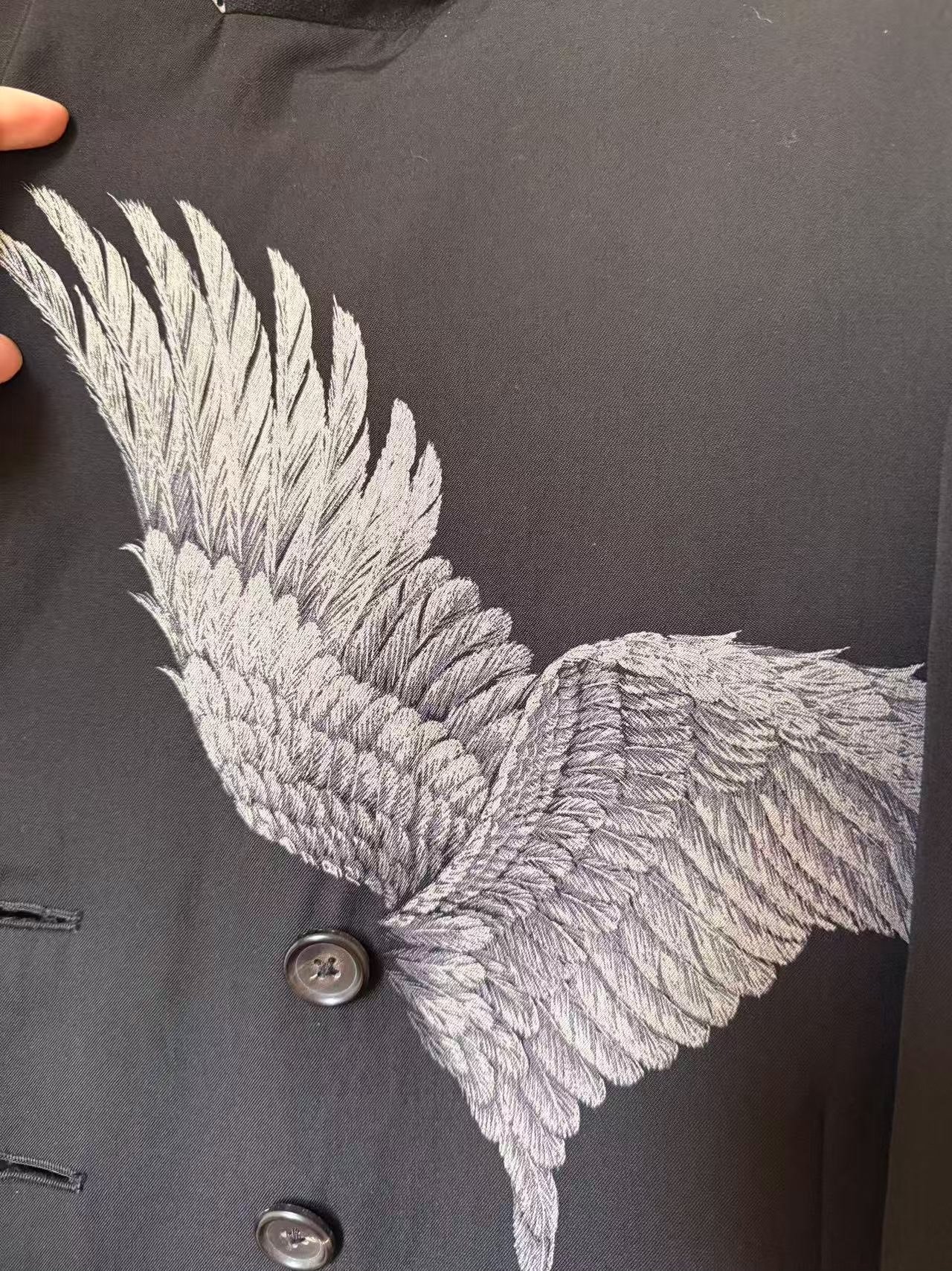 Yohji Yamamoto Double-Breasted Wing Coat — back