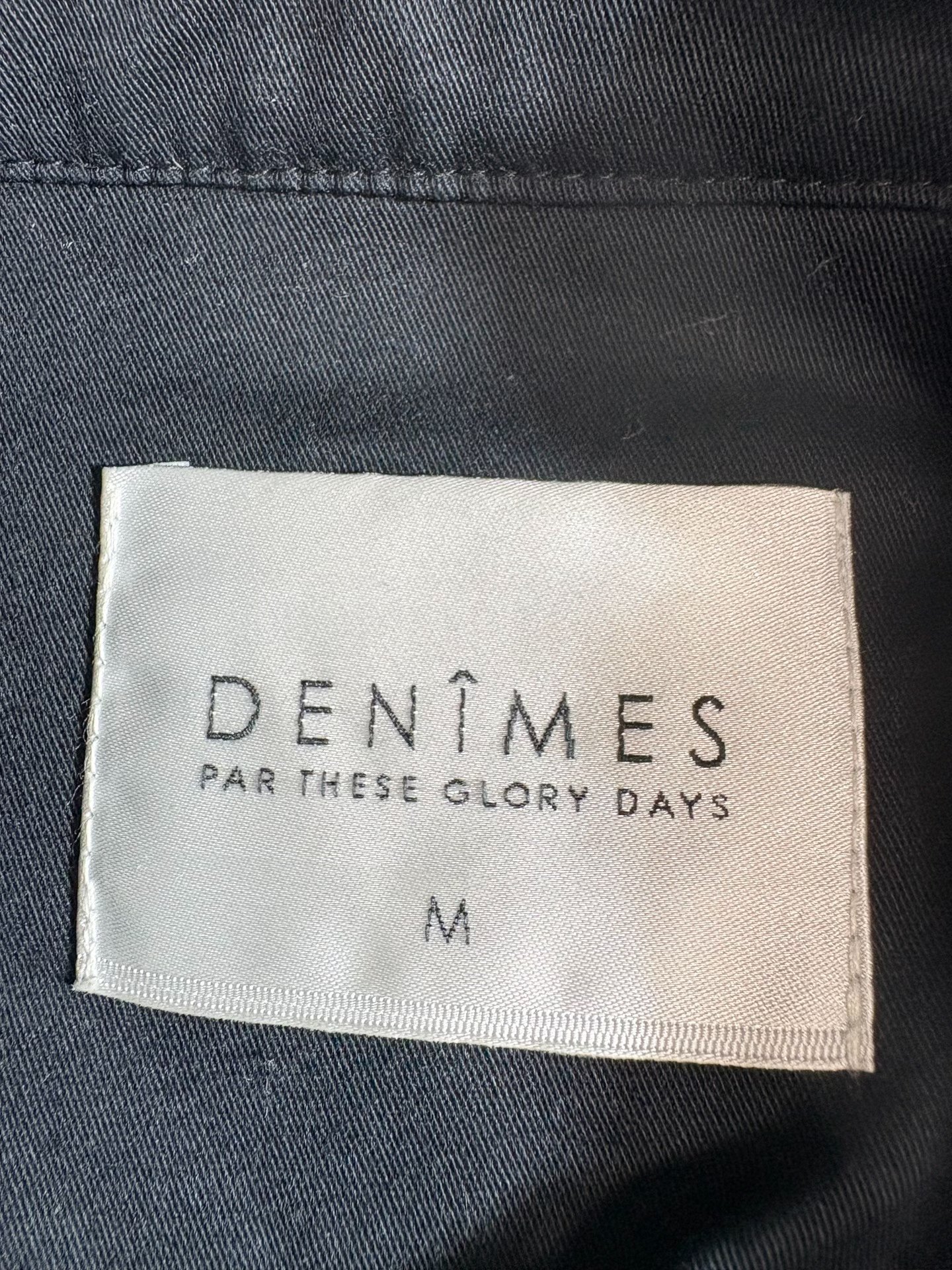 DENÎMES Black Boxy Utility Jacket — detail