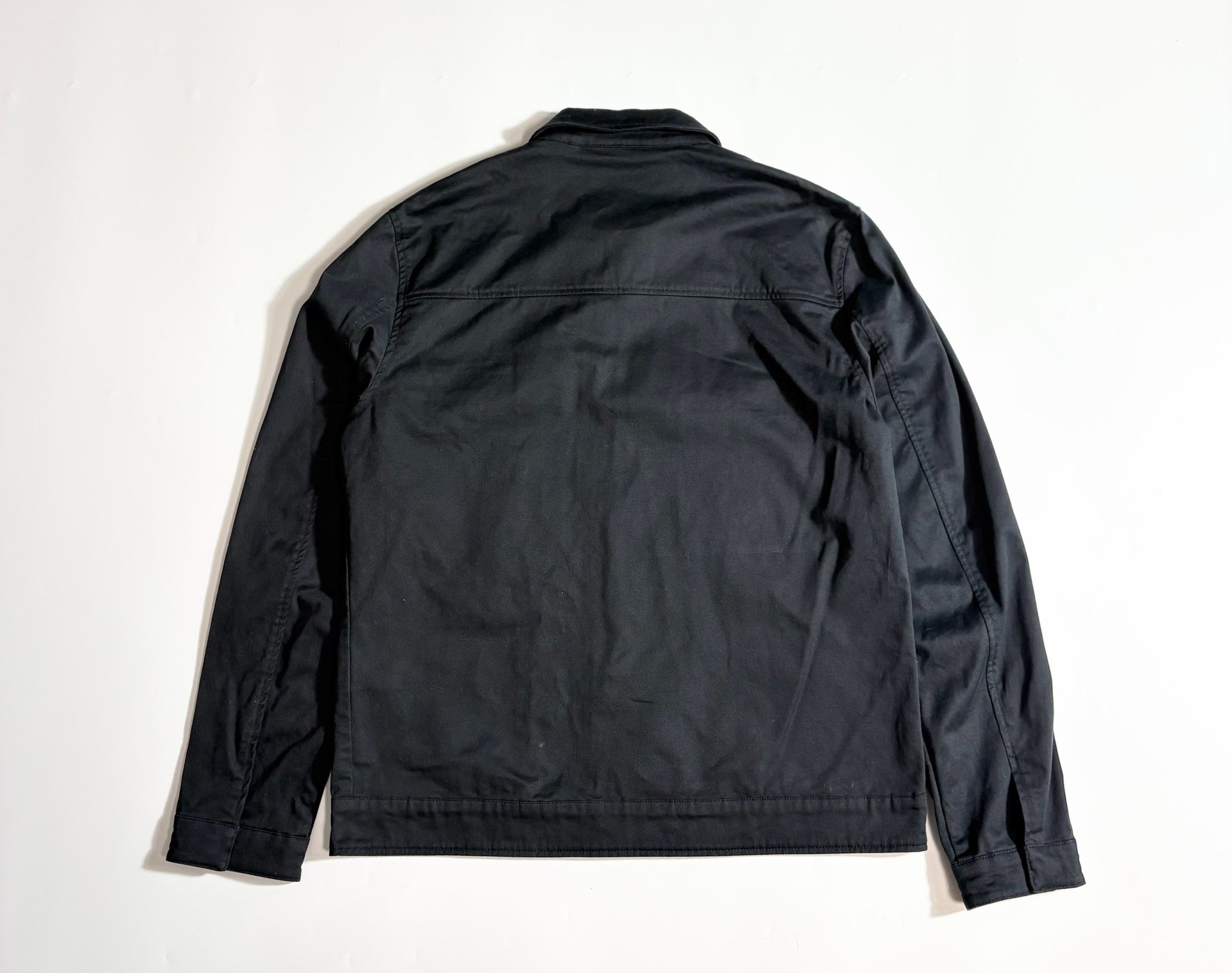 DENÎMES Black Boxy Utility Jacket — front