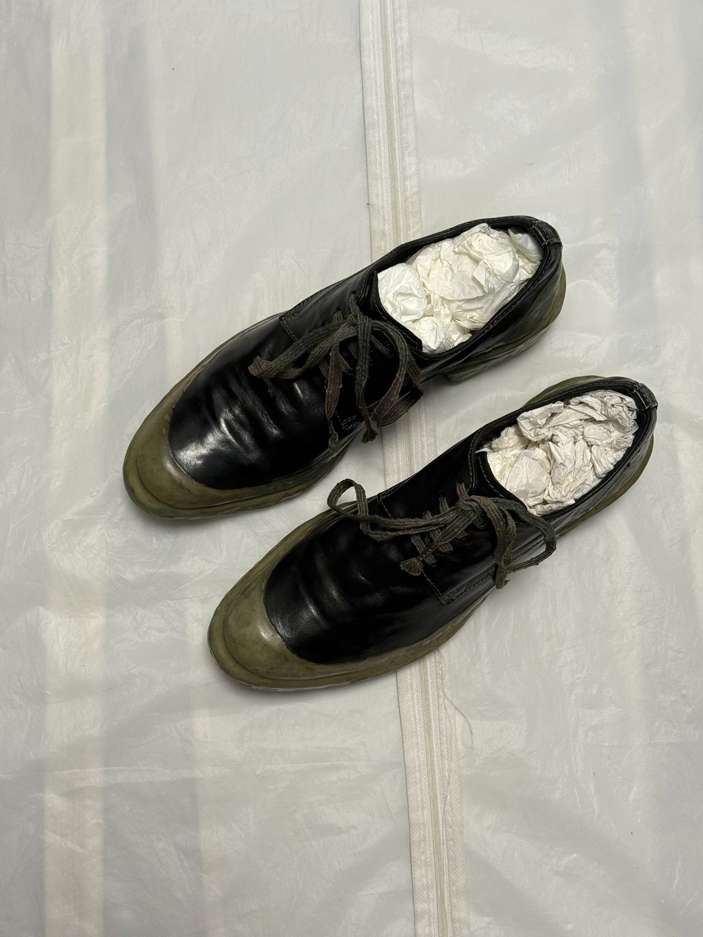 Carol Christian Poell Black Leather Shoes — detail