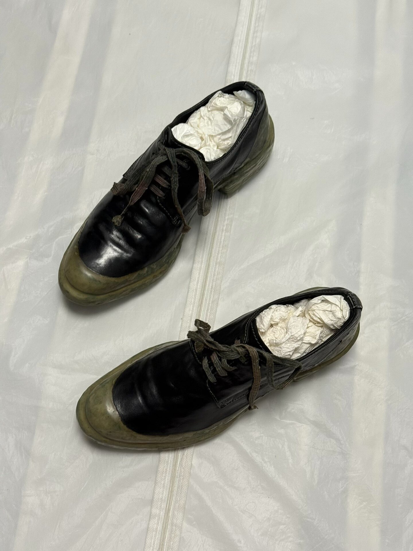 Carol Christian Poell Black Leather Shoes — front