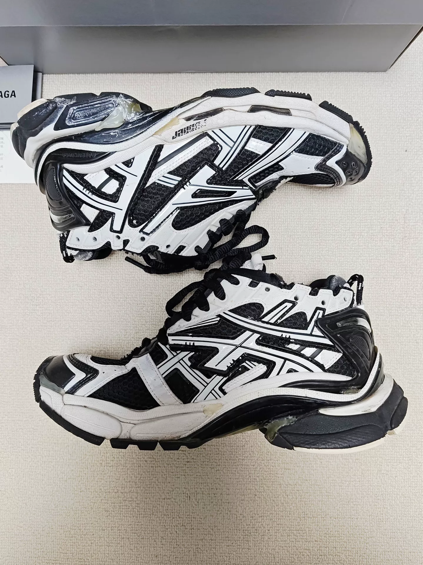 Balenciaga Runner Low-Top Distressed Sneakers — front