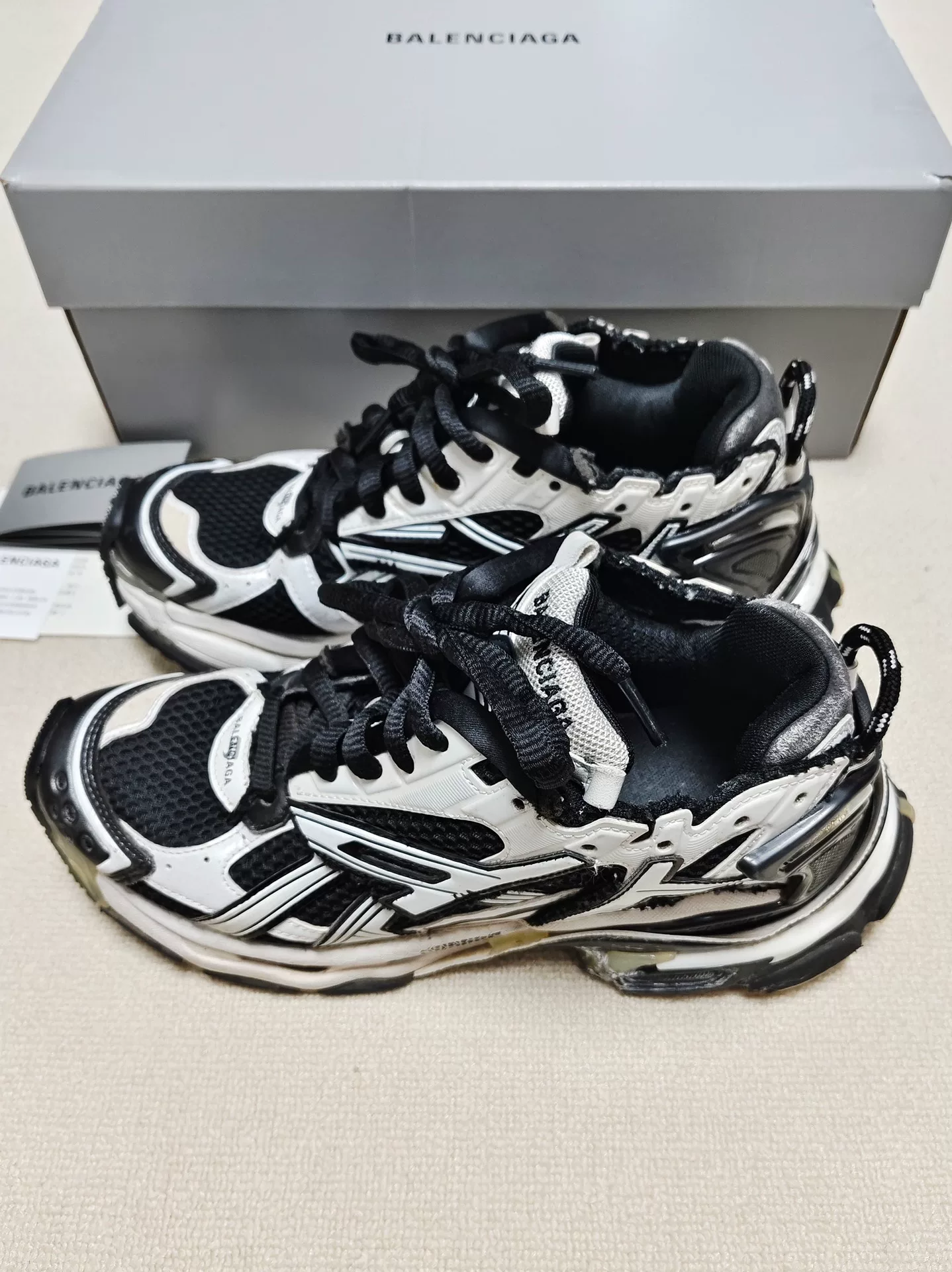 Balenciaga Runner Low-Top Distressed Sneakers