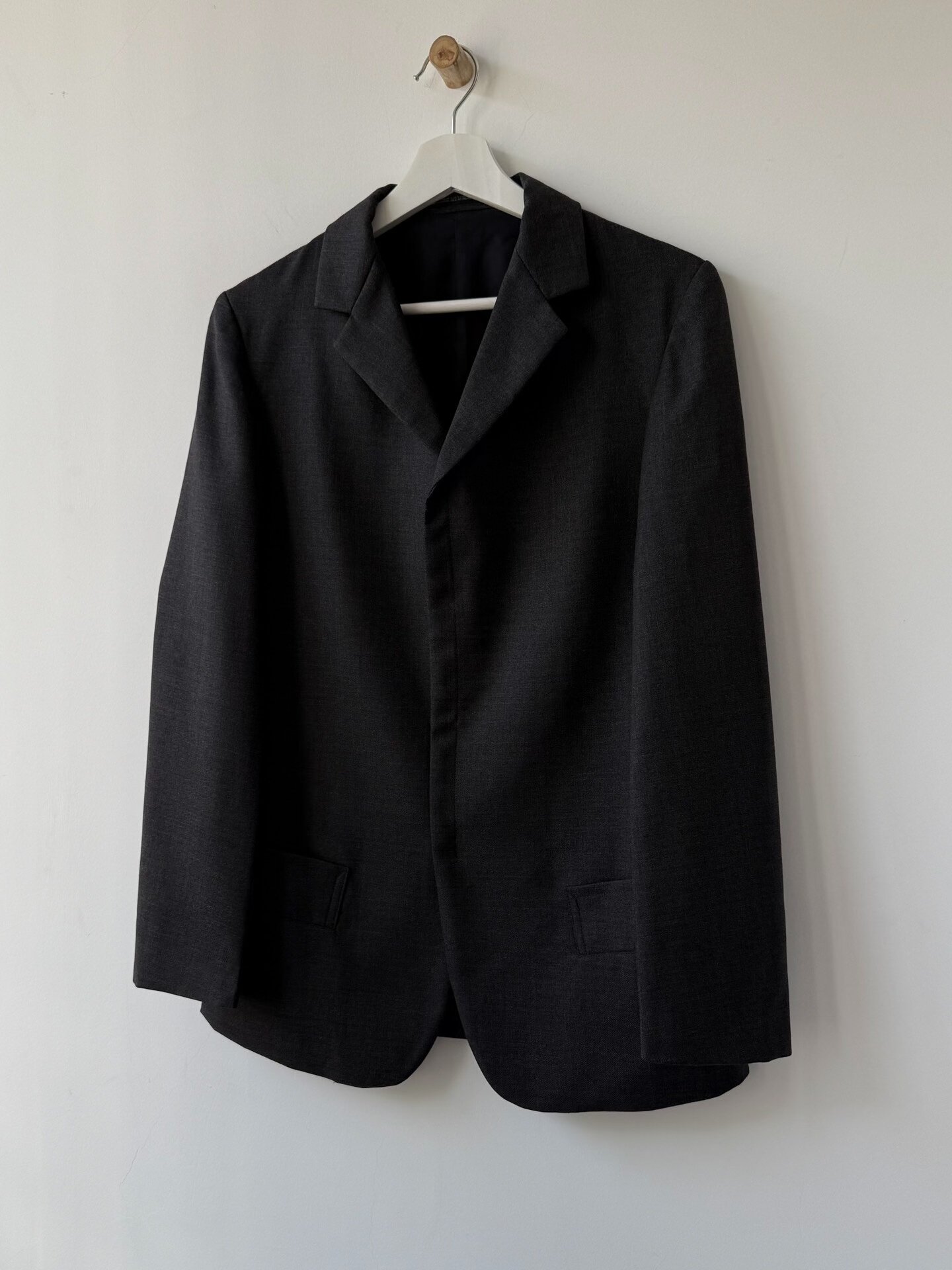 Yohji Yamamoto Wool Minimal Blazer — back