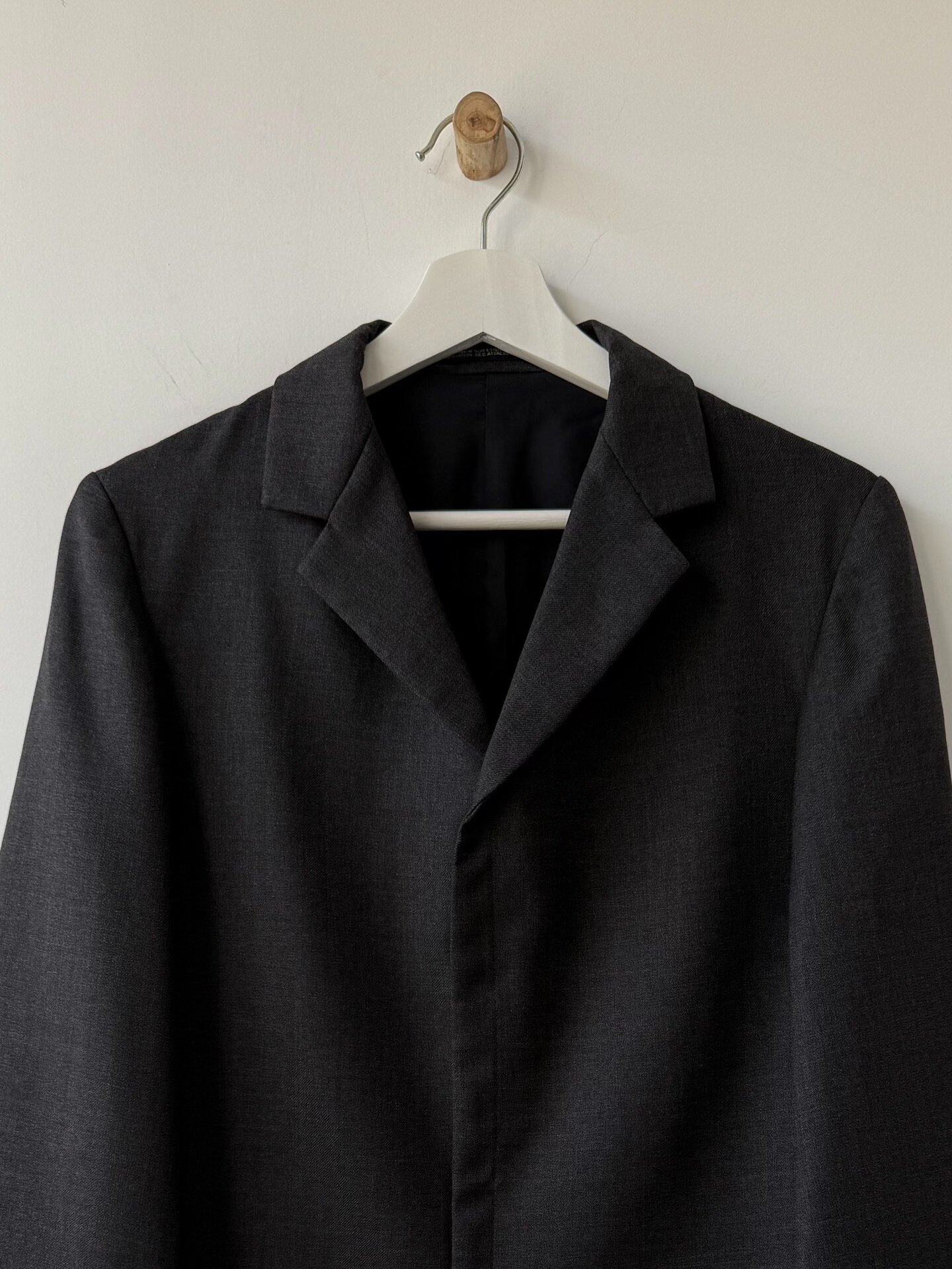 Yohji Yamamoto Wool Minimal Blazer — front