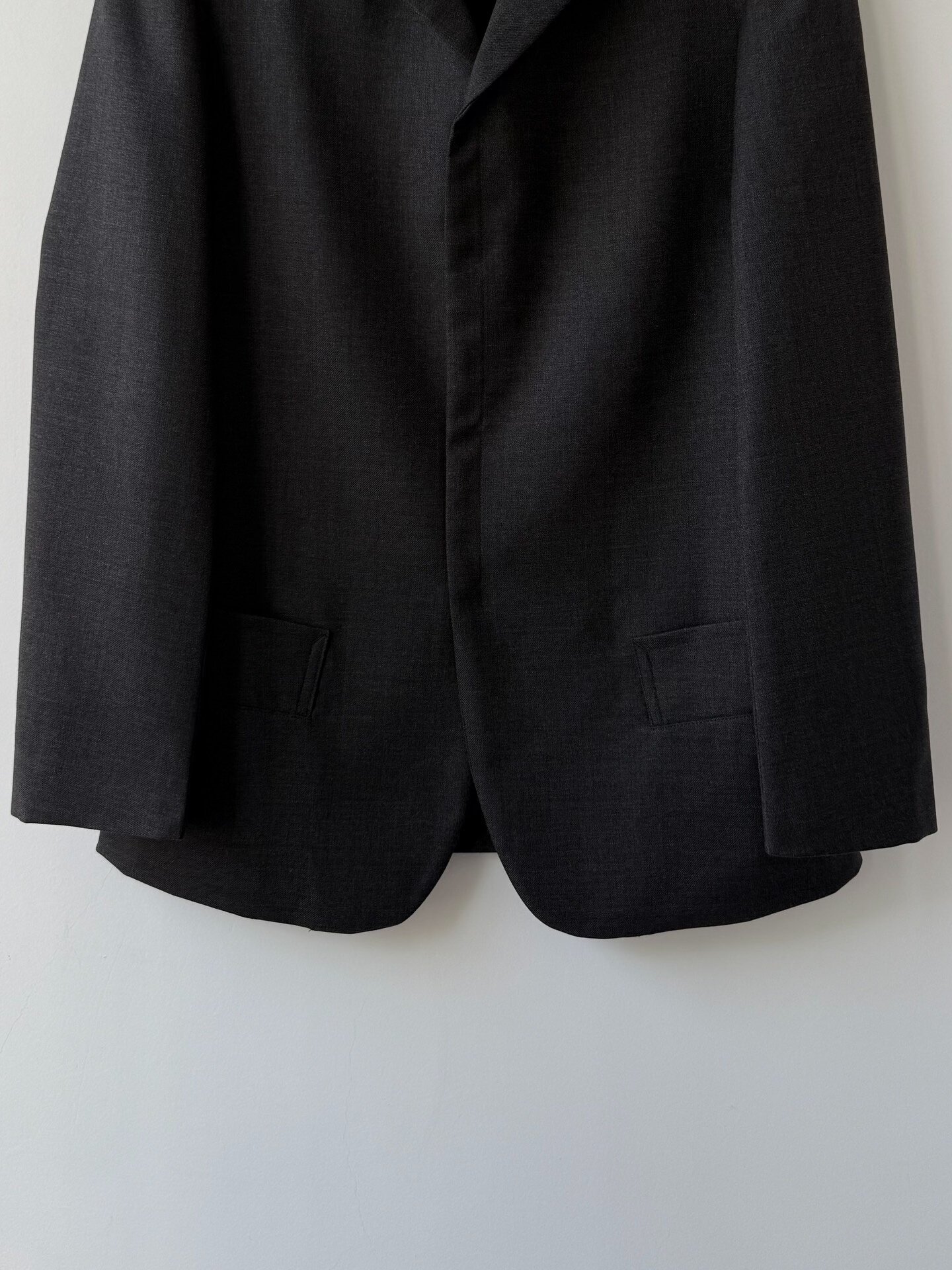 Yohji Yamamoto Wool Minimal Blazer — detail