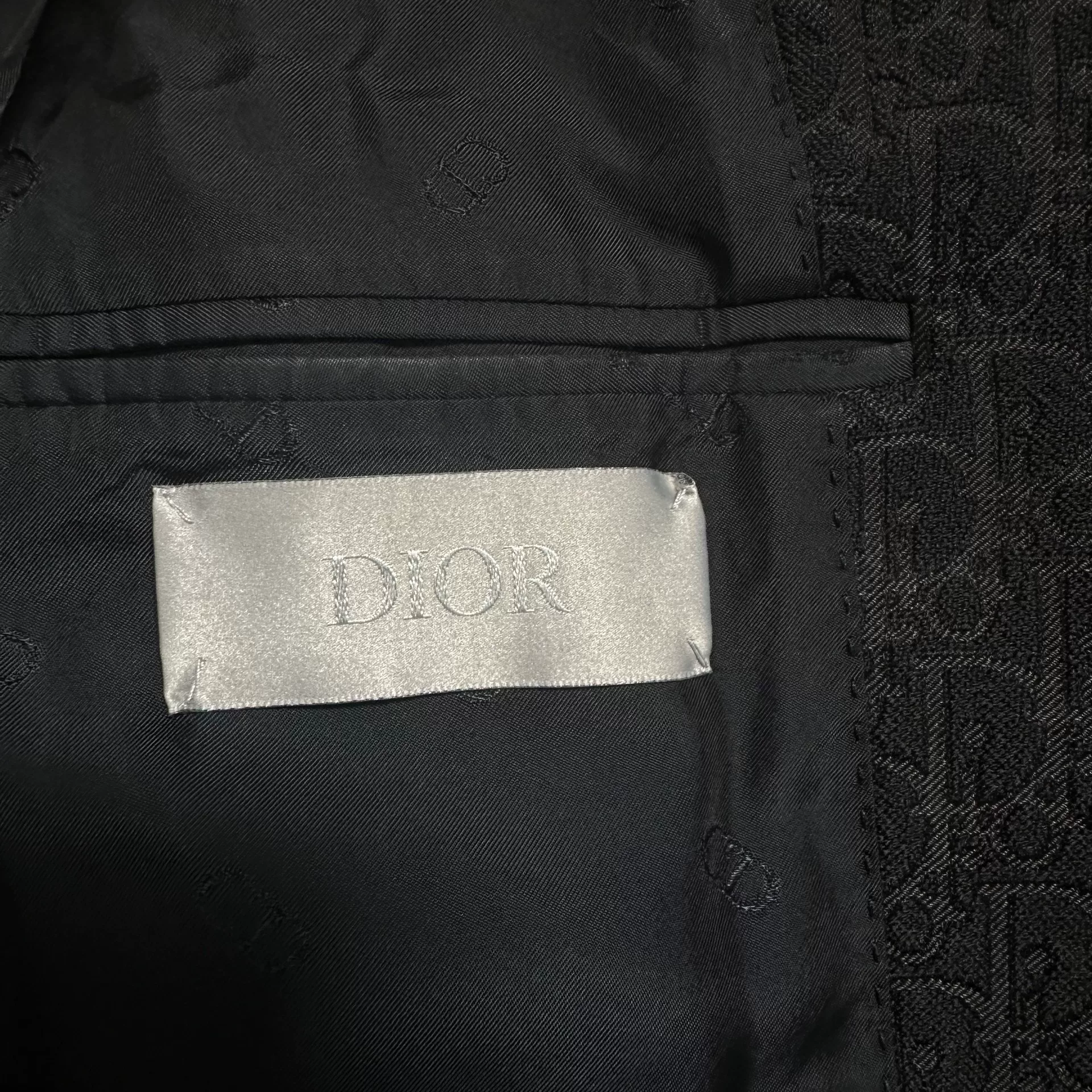 Dior Structured Black Suit Jacket — back