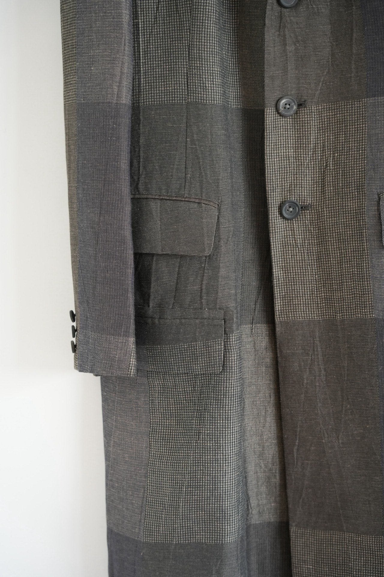 Yohji Yamamoto 20SS Plaid Coat — label