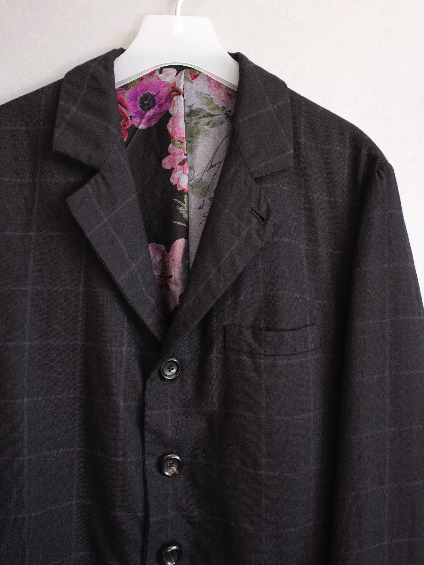 Geoffrey b.small Cashmere Check Coat — back