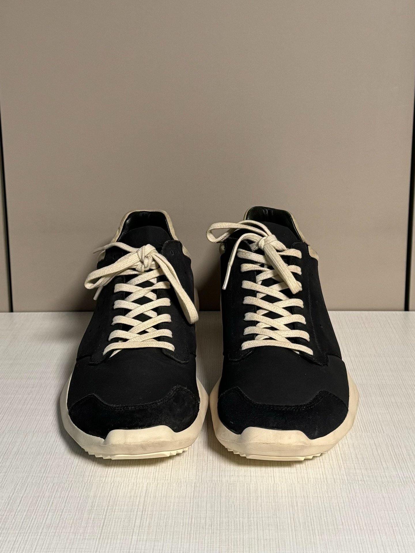 Rick Owens x Adidas Tech Runner Sneakers — front